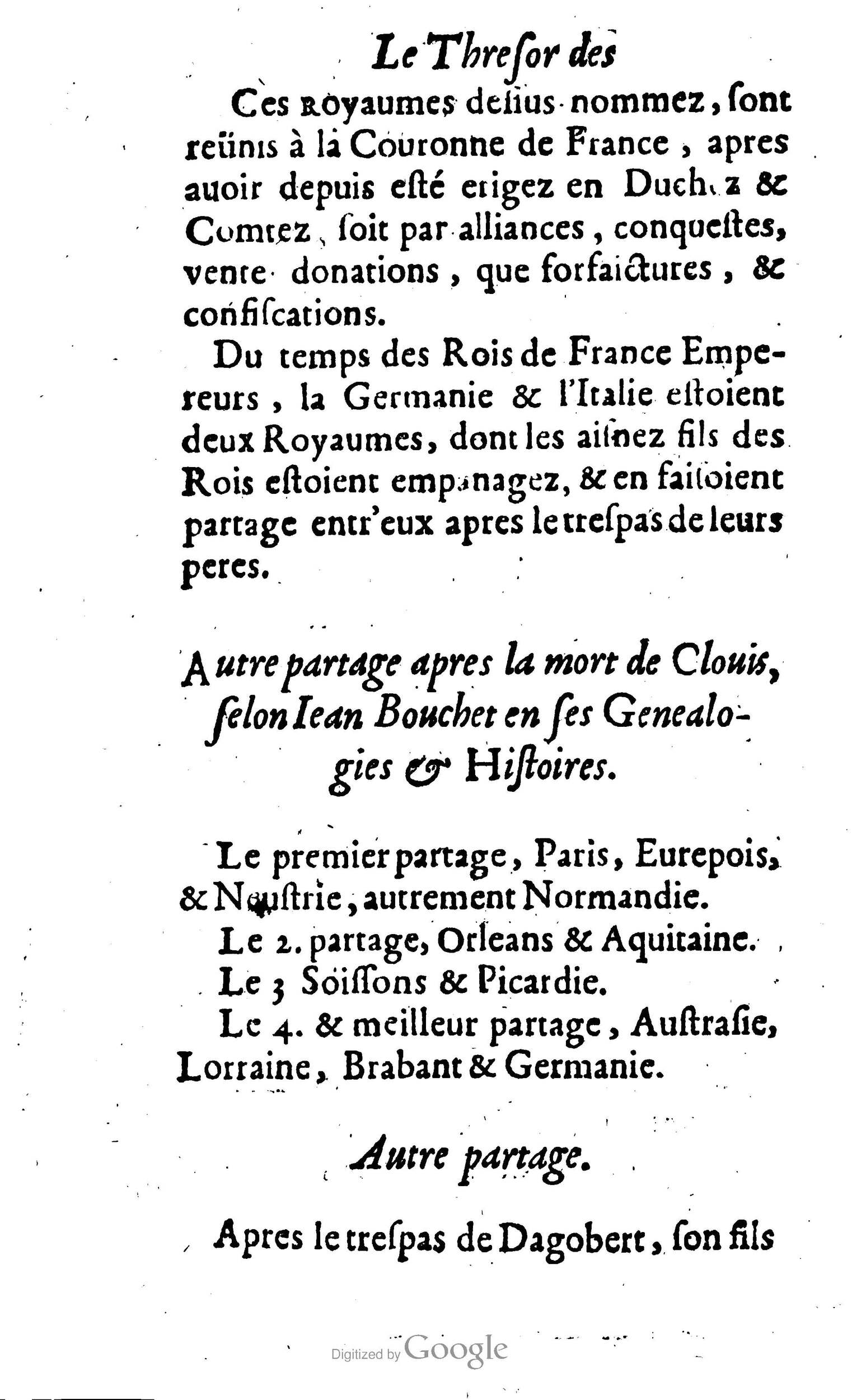 1638 - Jean Corrozet - Trésor des histoires de France - BM Lyon