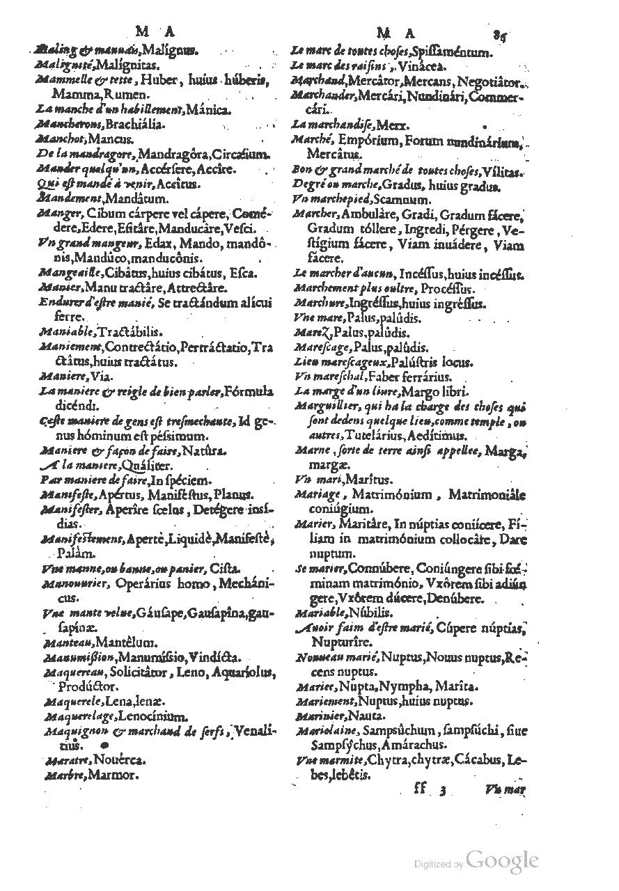 1558 - Guillaume Rouillé - Trésor des mots et traits français - BSB Munich