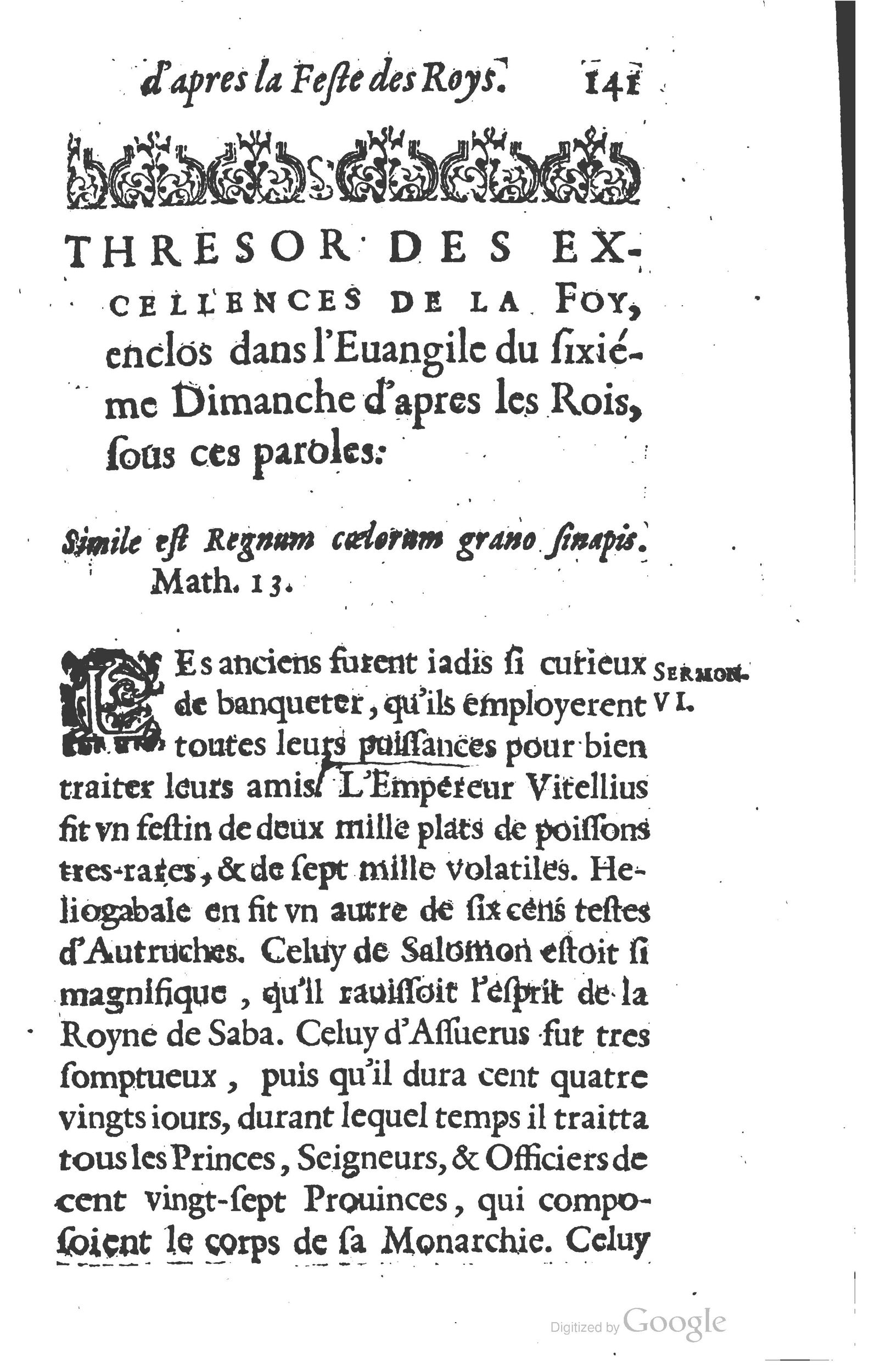 1629 - Manassés de Préaulx - Sermons ou Trésors de la piété chrétienne - BM Lyon