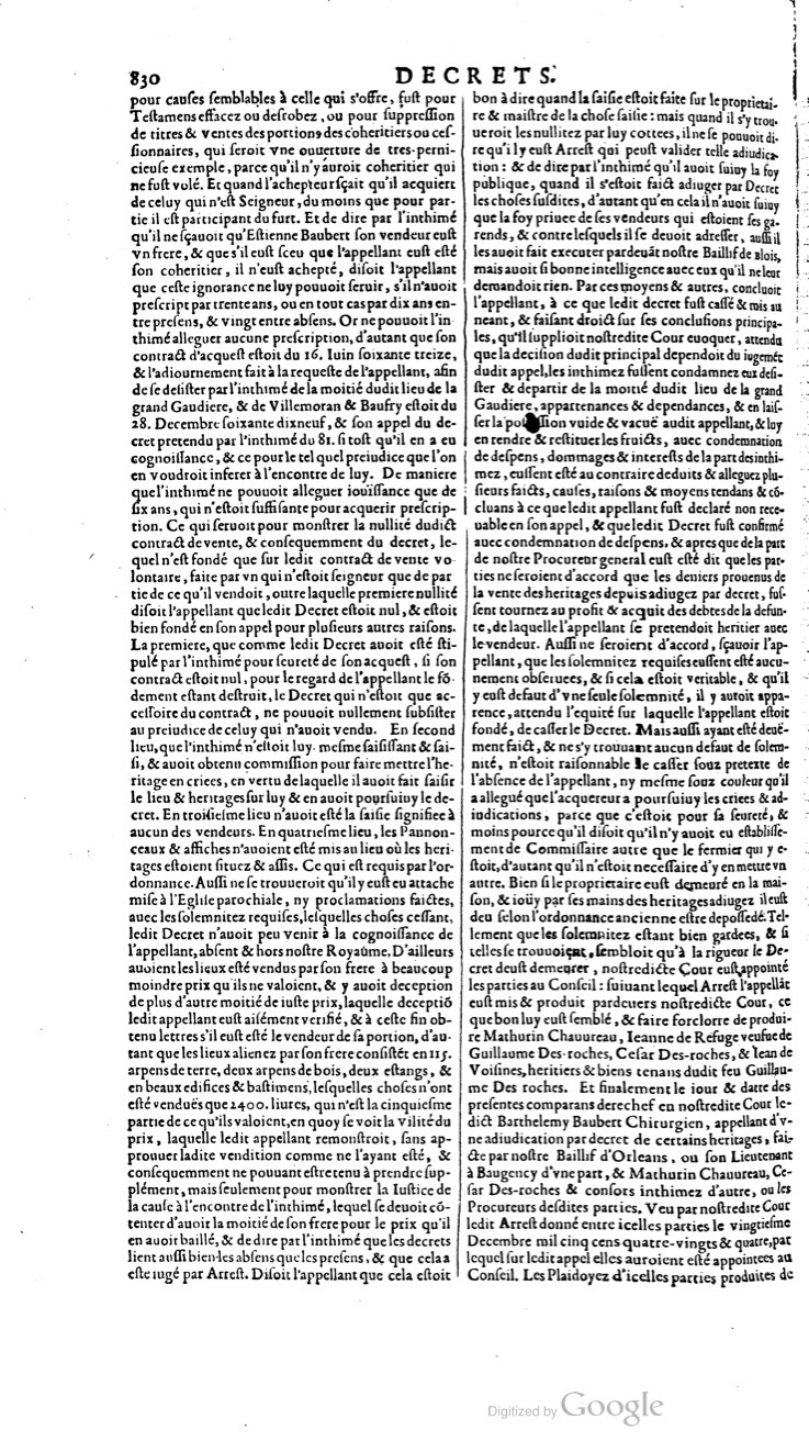 1629 - Veuve Nicolas Buon - Trésor du droit français (21754 T. 1) - BM Lyon
