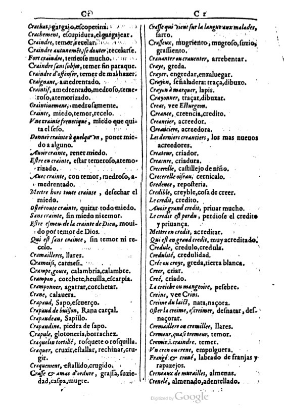 1616 - Veuve Marc Orry - Trésor des deux langues espagnole et française (Première et Seconde parties) - BM Lyon