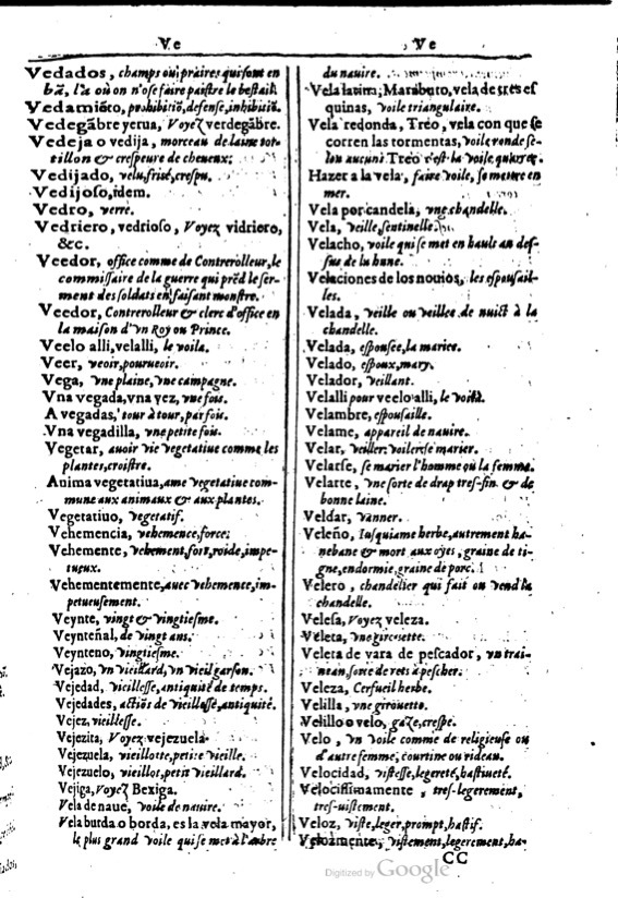 1616 - Veuve Marc Orry - Trésor des deux langues espagnole et française (Première et Seconde parties) - BM Lyon