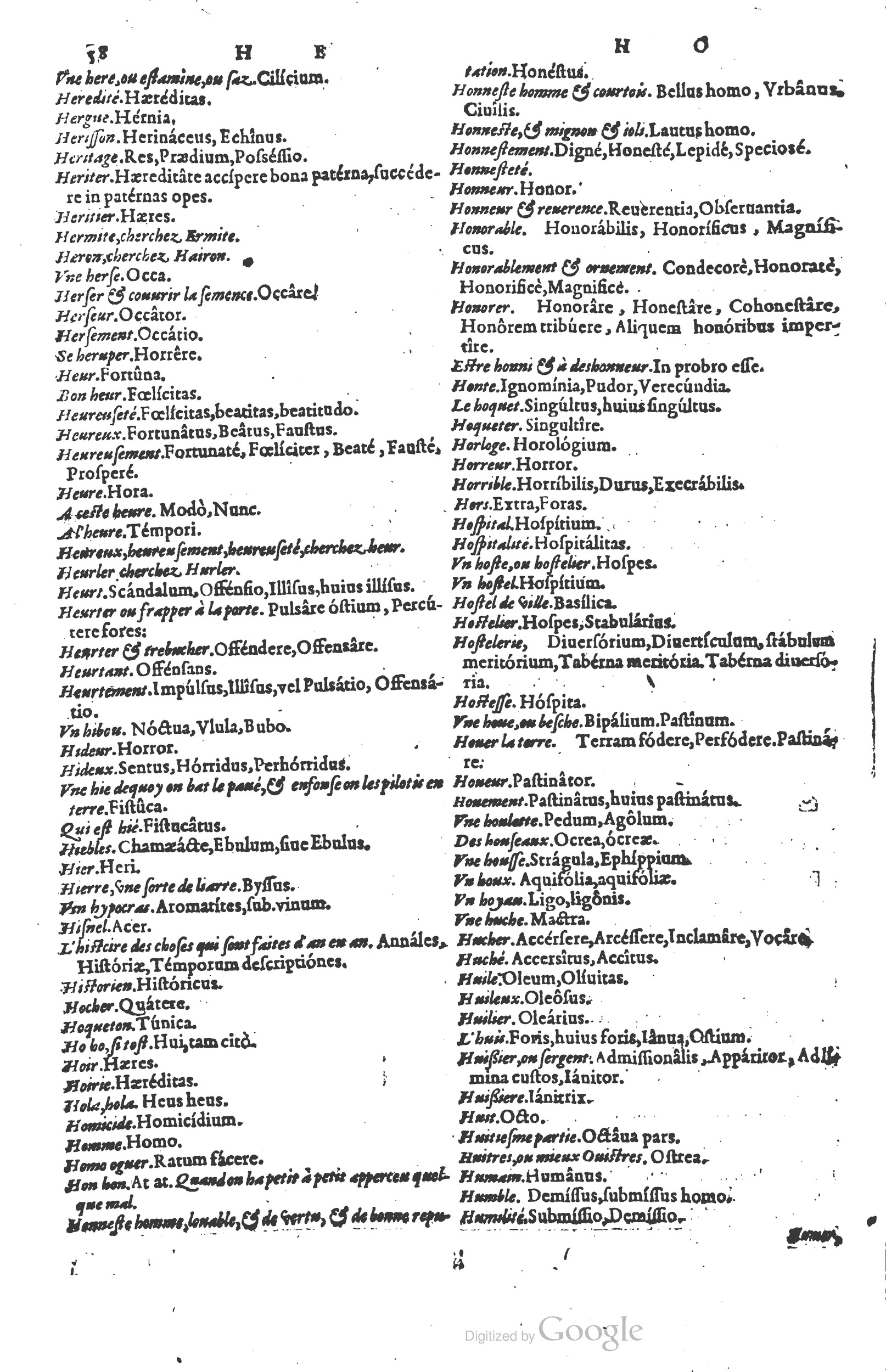 1578 - Louis Cloquemin - Trésor des mots et traits français - BSB Munich