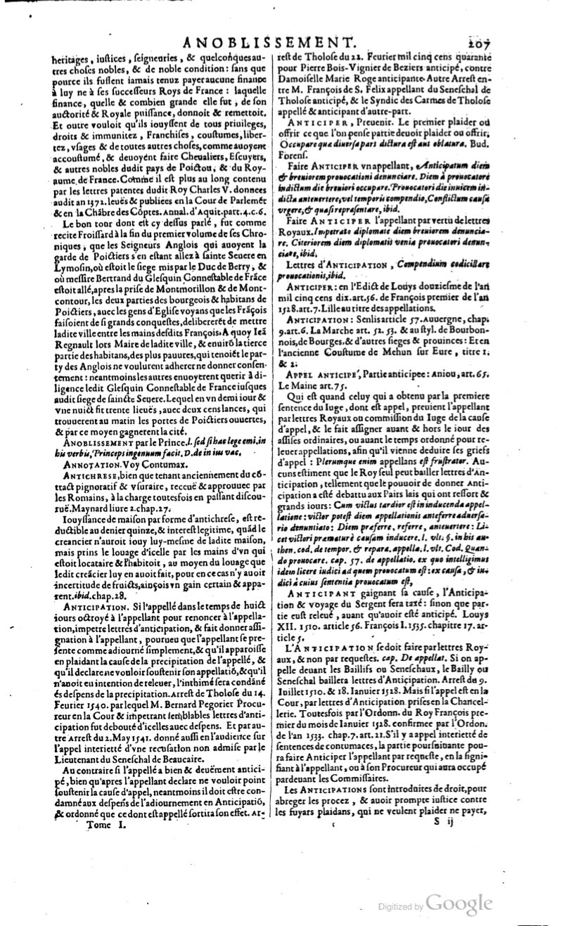 1629 - Veuve Nicolas Buon - Trésor du droit français (29620 T. 1) - BM Lyon
