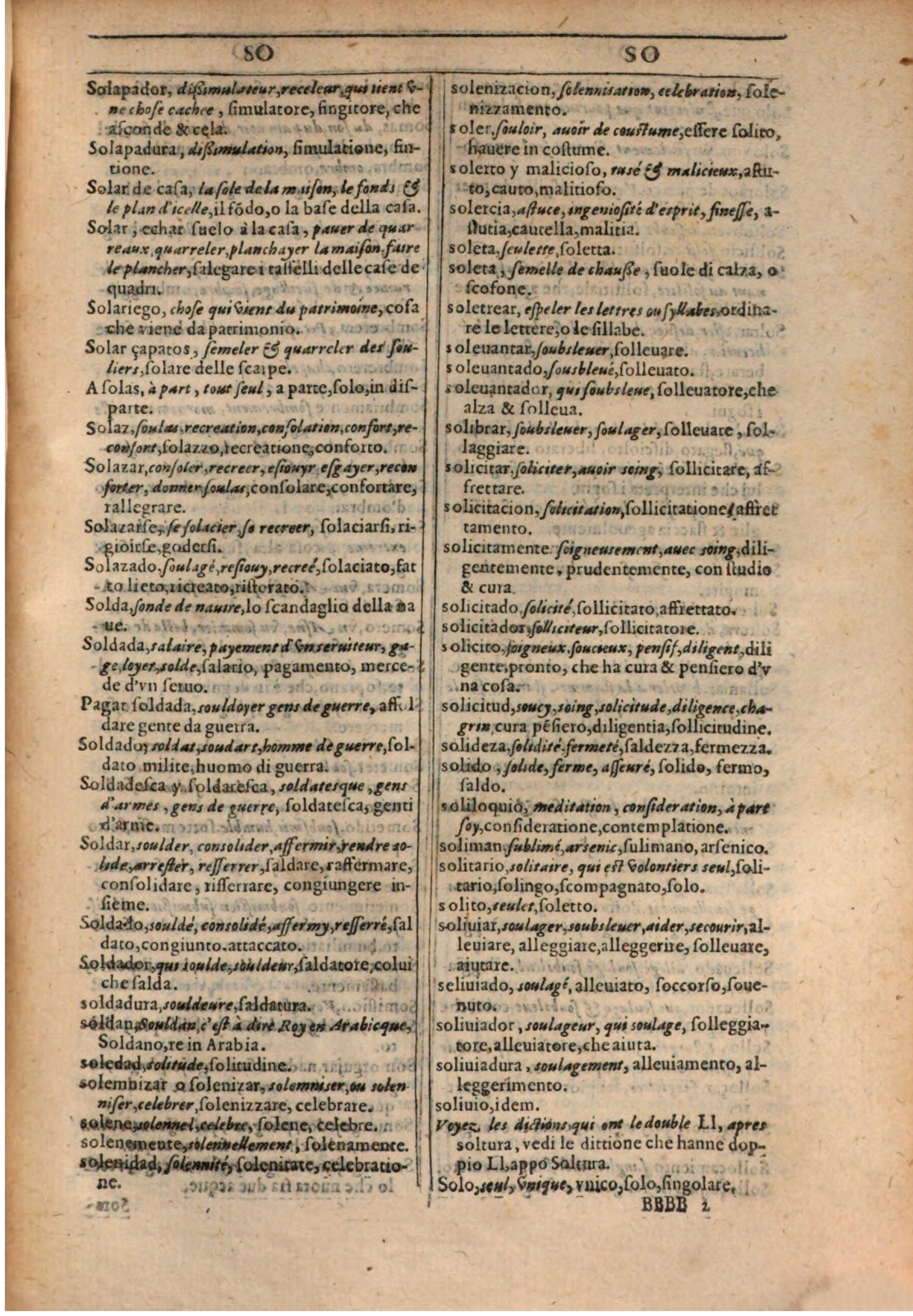 1609 - Philippe Albert et Alexandre Pernet - Trésor des trois langues française, italienne et espagnole (Première partie) - BSB Munich 1609 - Philippe Albert et Alexandre Pernet - Trésor des trois langues française, italienne et espagnole (Première partie) - BSB Munich