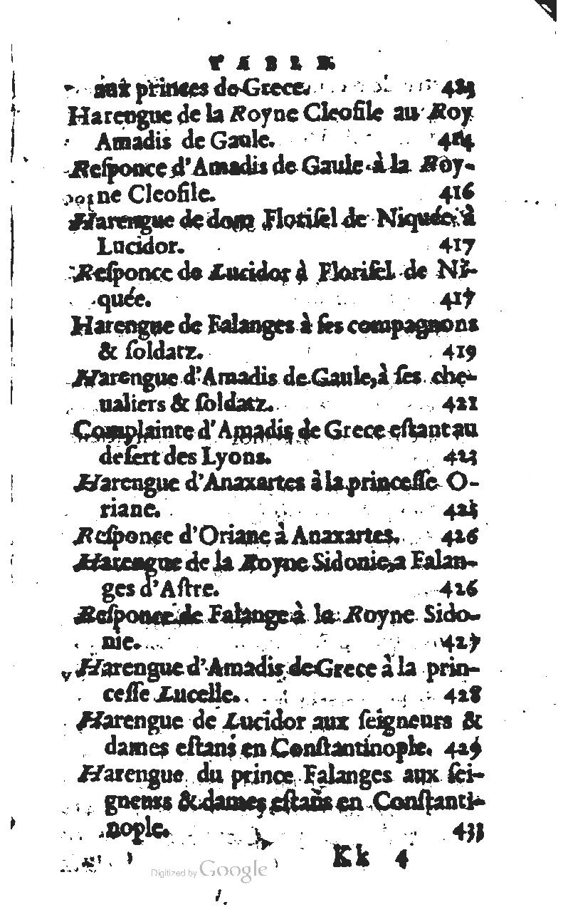 1567 - Jean Pygot - Trésor des Amadis - BM Lyon 1567 - Jean Pygot - Trésor des Amadis - BM Lyon