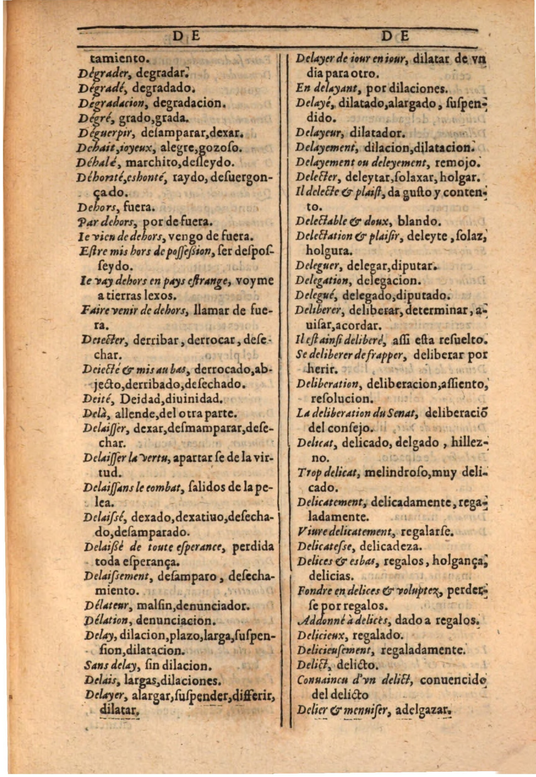 1607 - Marc Orry - Trésor des deux langues espagnole et française (Seconde partie) - BSB Munich