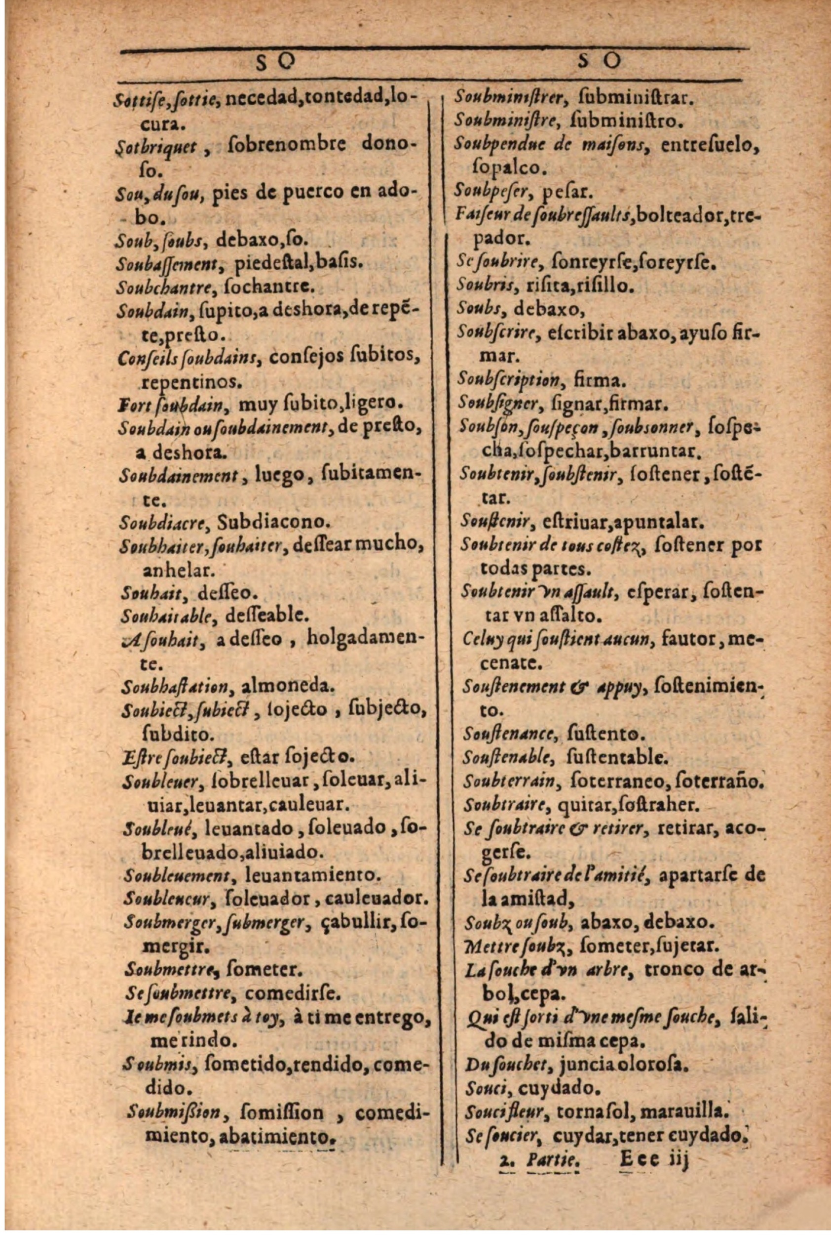 1607 - Marc Orry - Trésor des deux langues espagnole et française (Seconde partie) - BSB Munich
