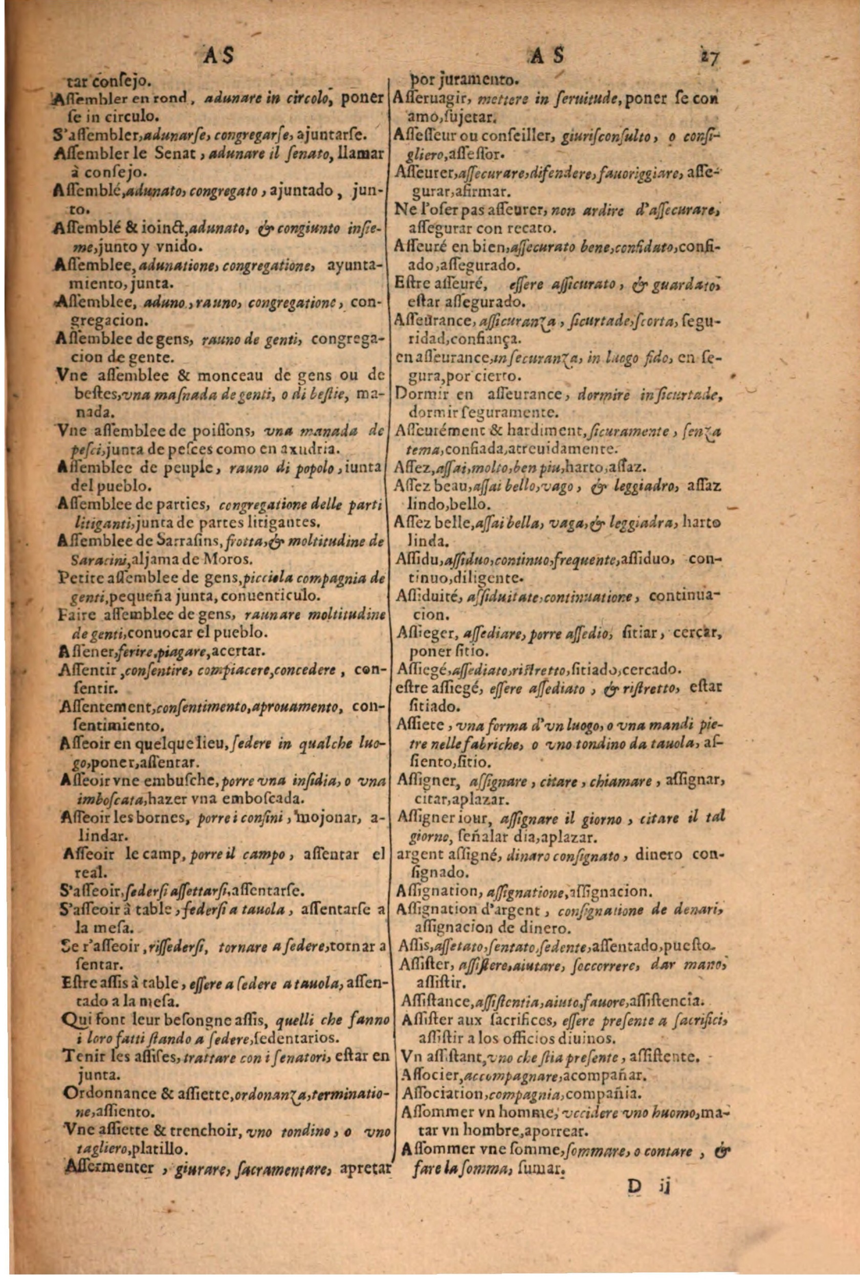 1616 - Pierre de la Rovière - Trésor des trois langues (Seconde partie) - BSB Munich