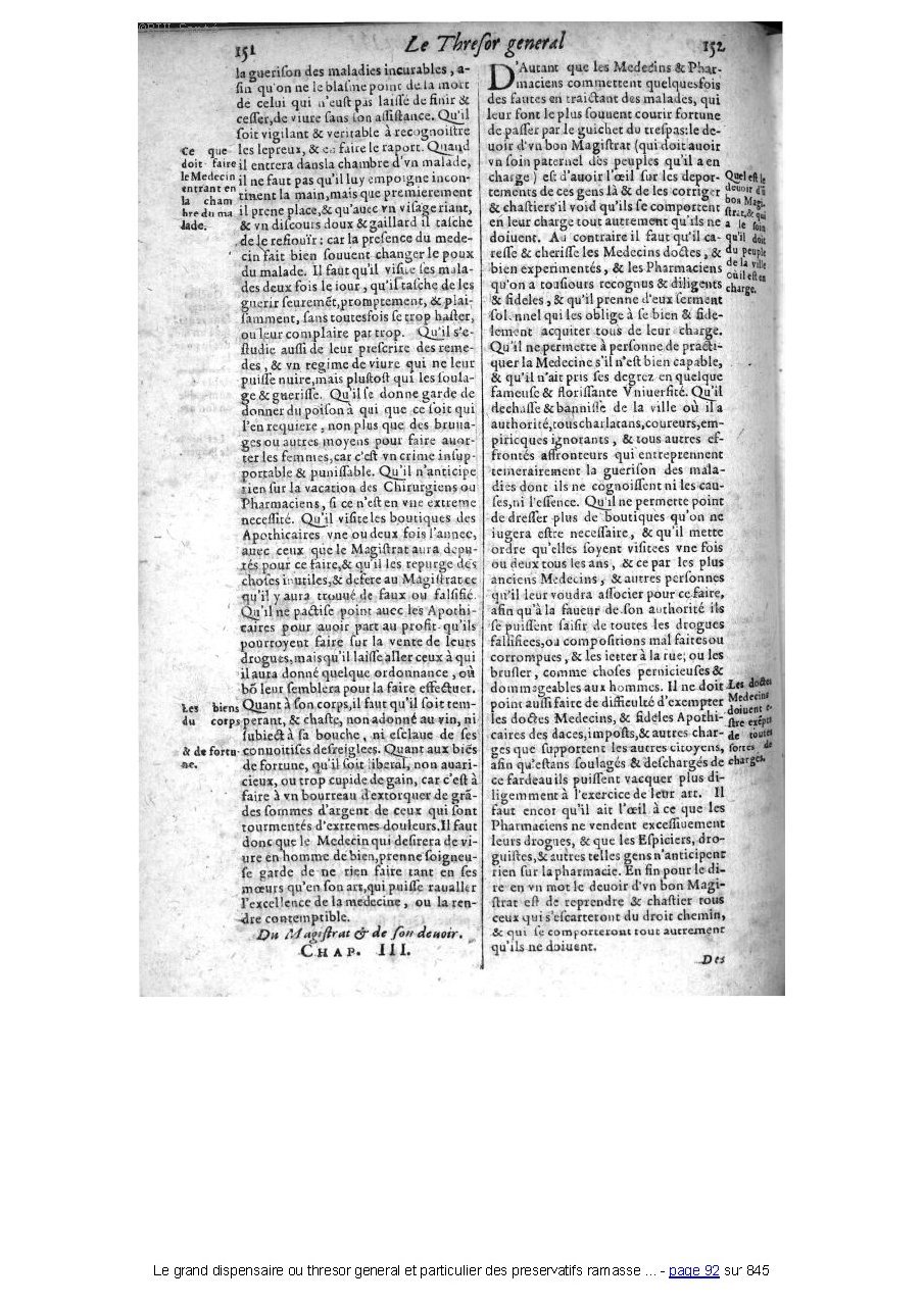 1609 - Étienne Gamonet - Grand dispensaire ou Trésor général et particulier des préservatifs - BIU Santé