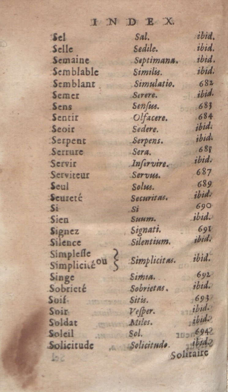 1612 - Dominicus Custos - Trésor des proverbes français  - Bibliopol-Olomuc