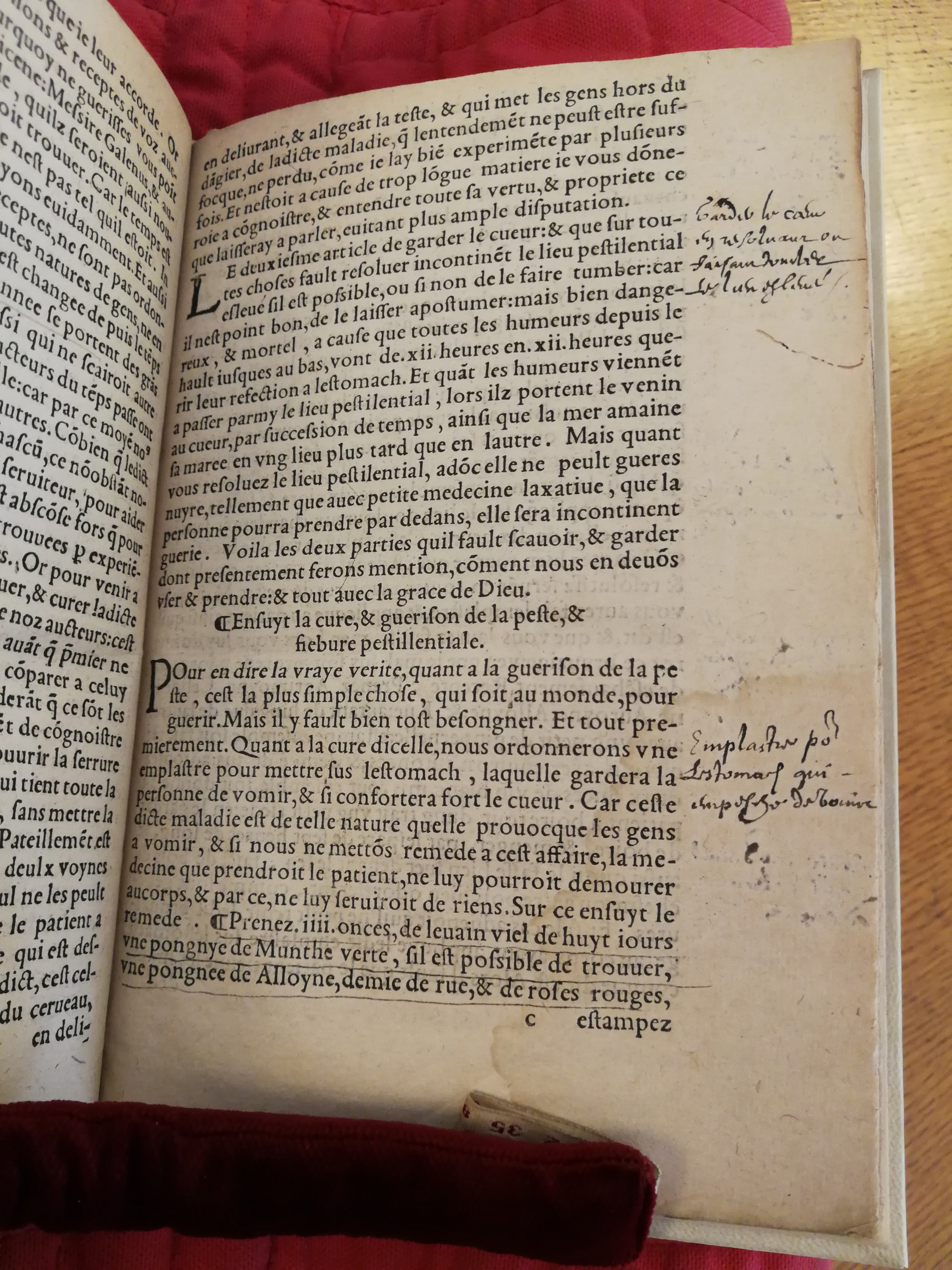 1544 - [Guillaume Bossozel] - Trésor du remède préservatif contre la peste - Bibliothèque Sainte-Geneviève
