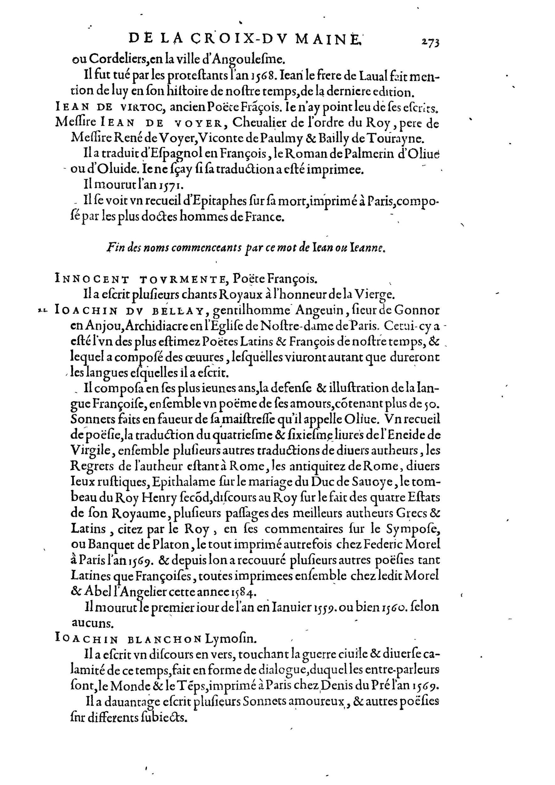 1584 - Abel L&#039;Angelier - Bibliothèques françaises - BnF
