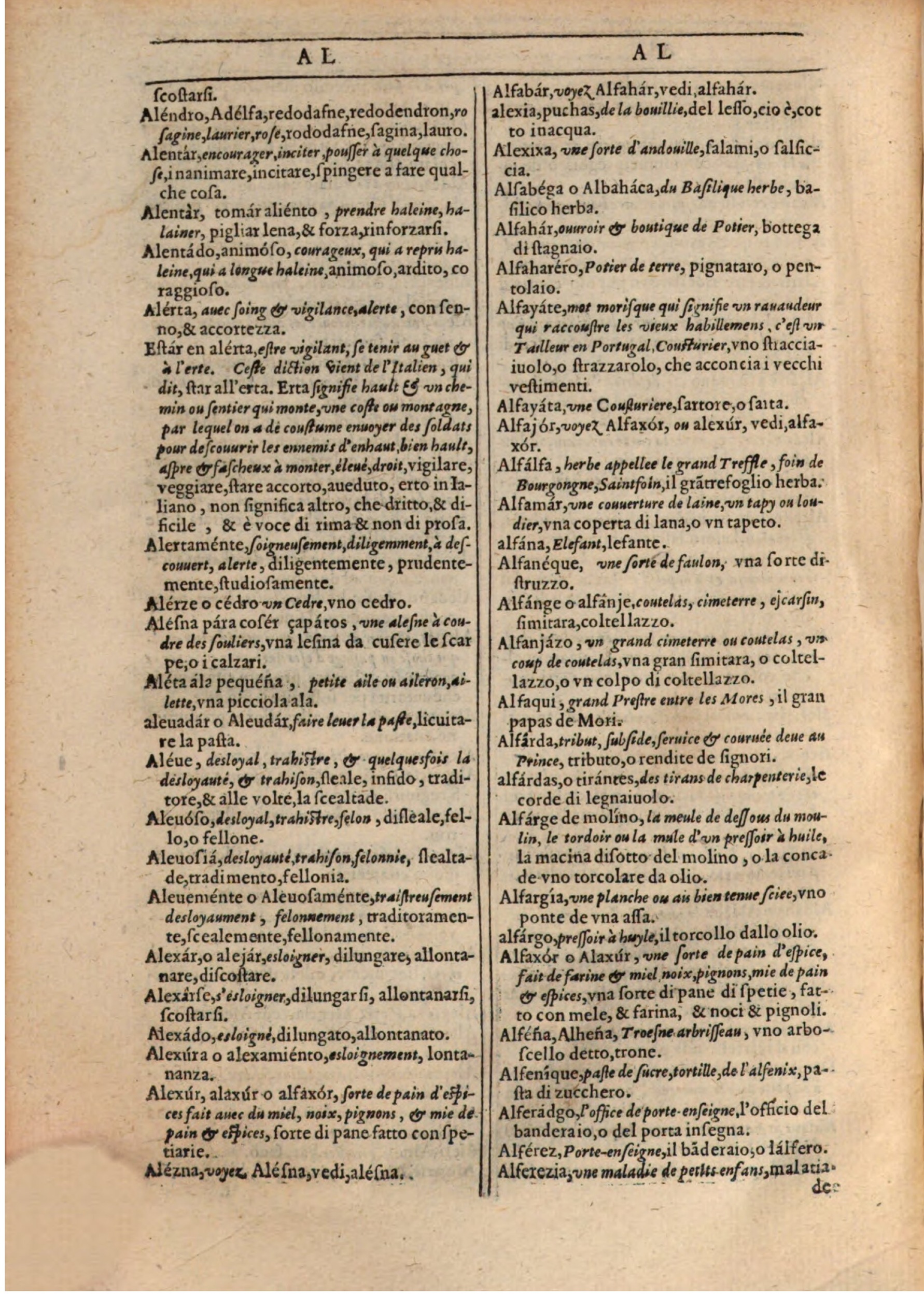 1609 - Philippe Albert et Alexandre Pernet - Trésor des trois langues française, italienne et espagnole (Première partie) - BSB Munich 1609 - Philippe Albert et Alexandre Pernet - Trésor des trois langues française, italienne et espagnole (Première partie) - BSB Munich