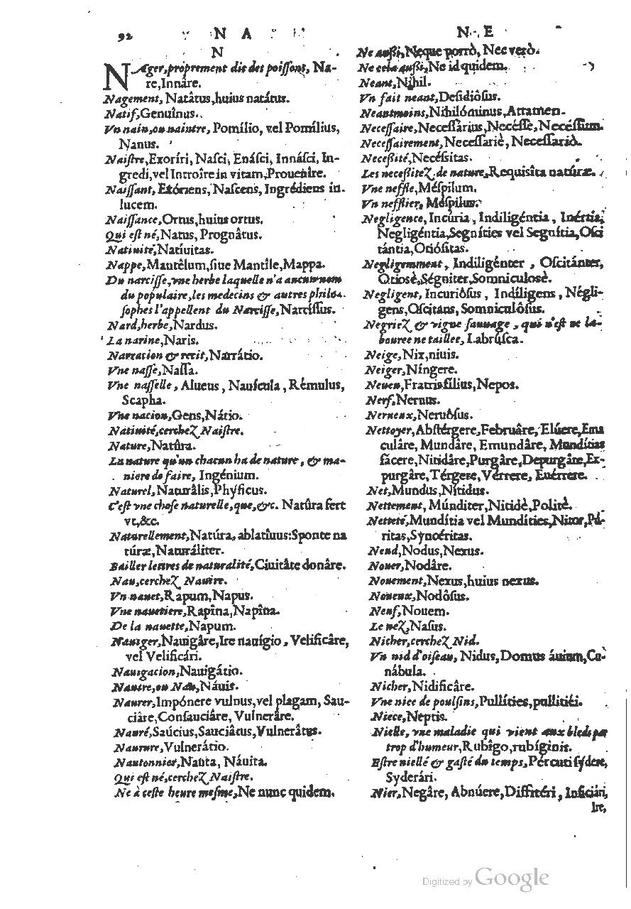 1558 - Guillaume Rouillé - Trésor des mots et traits français - BSB Munich