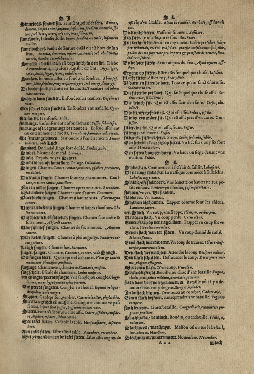 1573 - Christophe Plantin - Trésor du langage bas-allemand - Greifswald