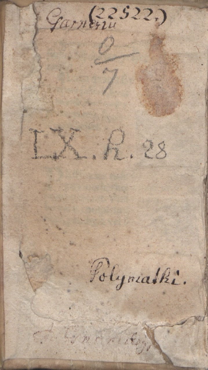 1612 - Dominicus Custos - Trésor des proverbes français  - Bibliopol-Olomuc