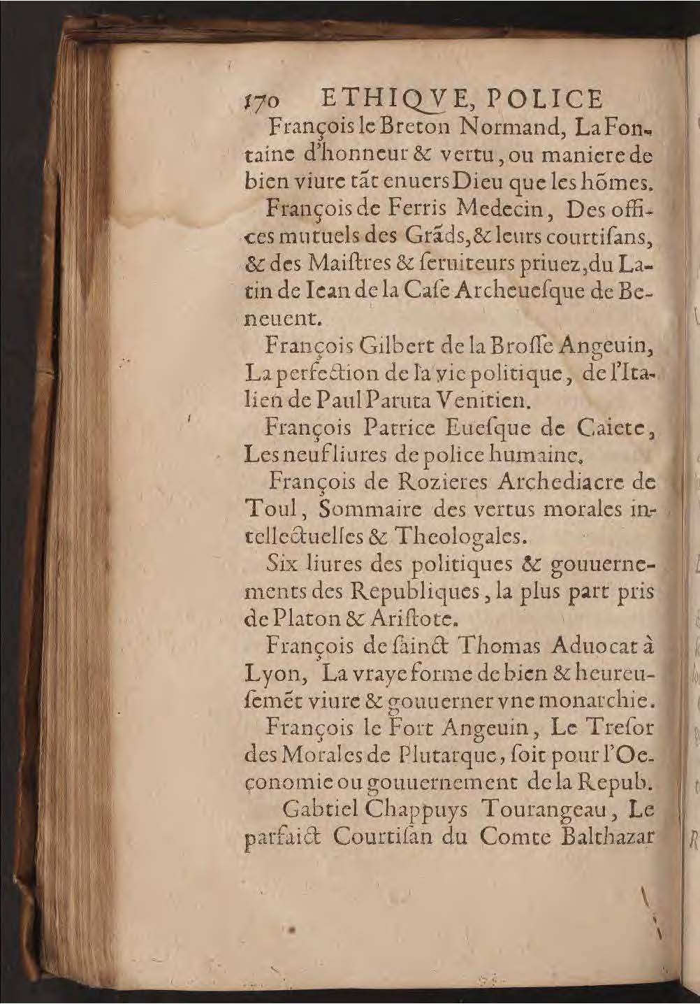 1602 - François Jacquin - Trésor des bons esprits français - BnF Arsenal