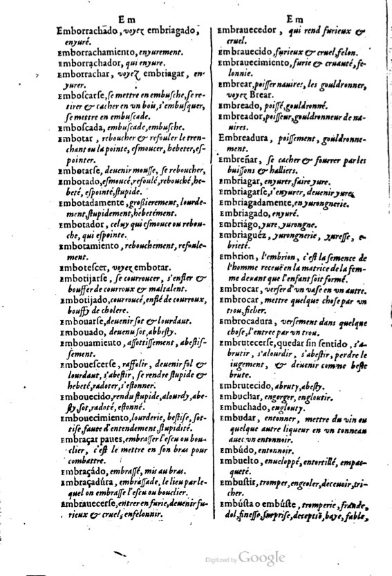 1621 - Adrian Tiffaine - Trésor des deux langues espagnole et française - BM Lyon