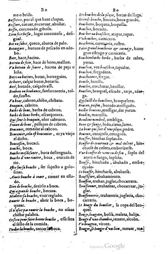 1621 - Adrian Tiffaine - Trésor des deux langues espagnole et française - BM Lyon