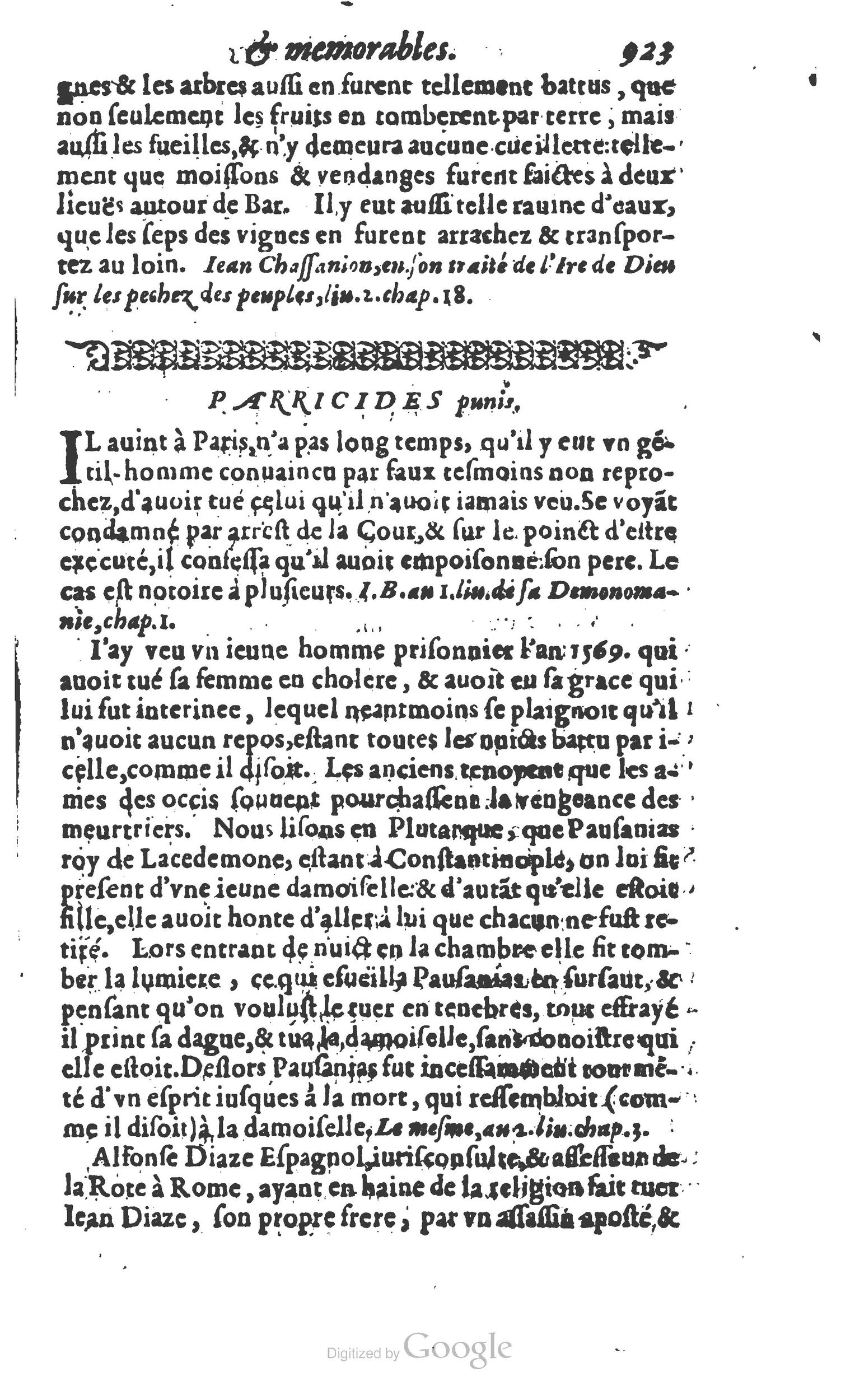 1610 - Paul Marceau - Trésor d’histoires admirables et mémorables - Princeton