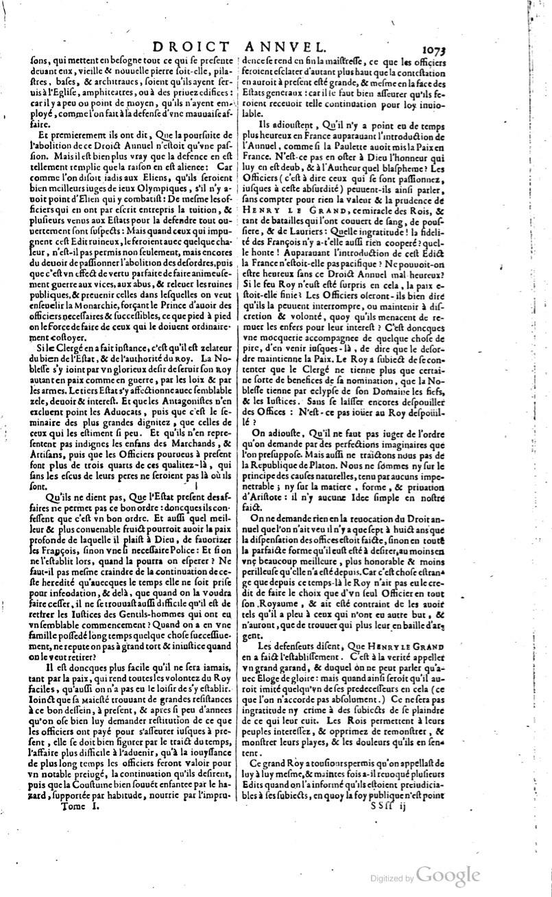 1629 - Veuve Nicolas Buon - Trésor du droit français (21754 T. 1) - BM Lyon
