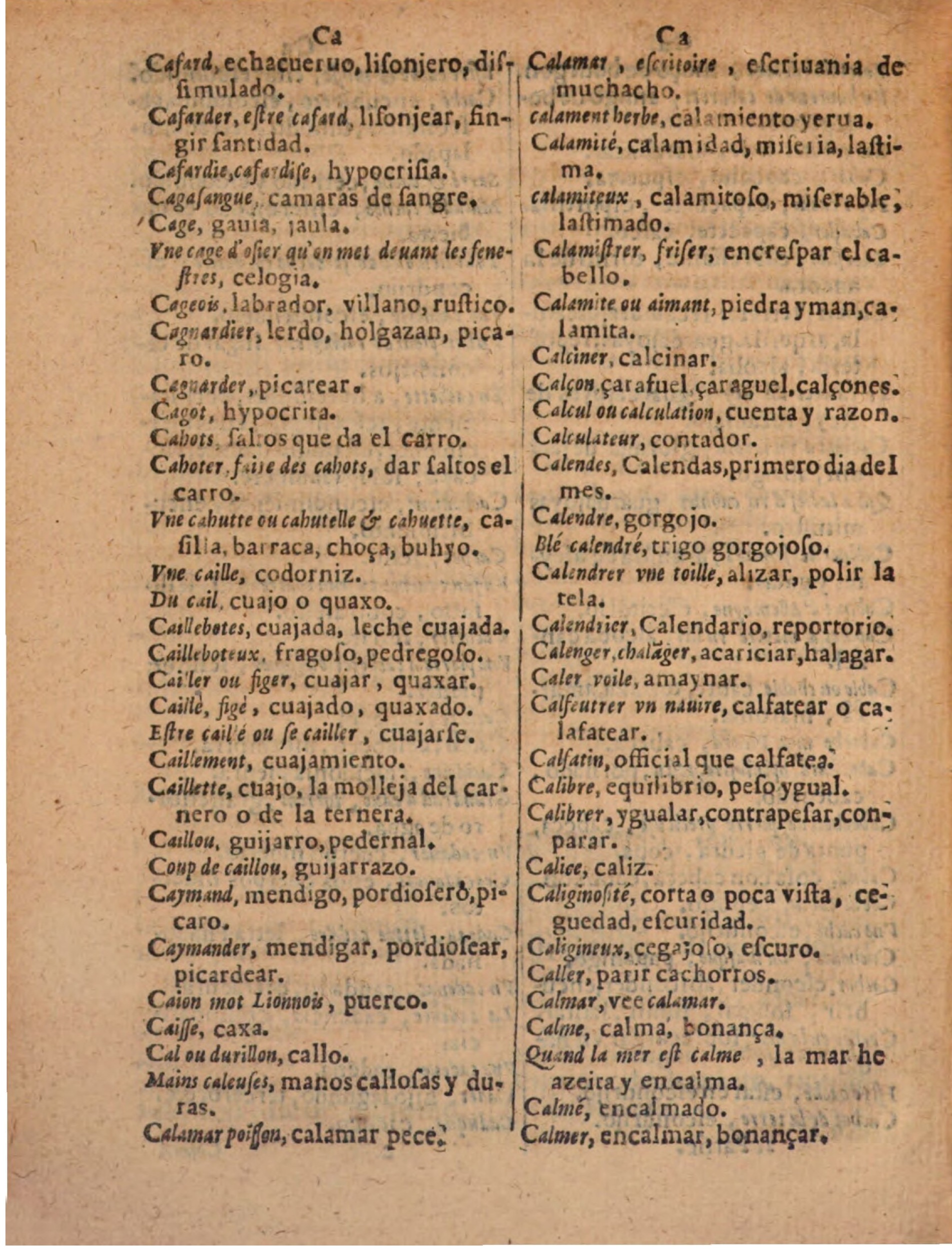 1624 - Hubert Antoine - Trésor des deux langues espagnole et française (Seconde partie) - BSB Munich