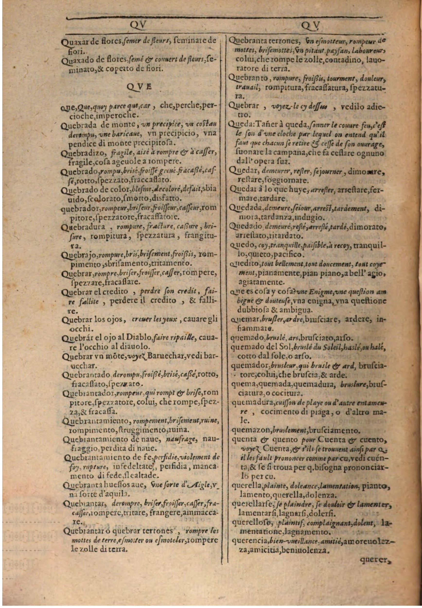 1609 - Philippe Albert et Alexandre Pernet - Trésor des trois langues française, italienne et espagnole (Première partie) - BSB Munich 1609 - Philippe Albert et Alexandre Pernet - Trésor des trois langues française, italienne et espagnole (Première partie) - BSB Munich