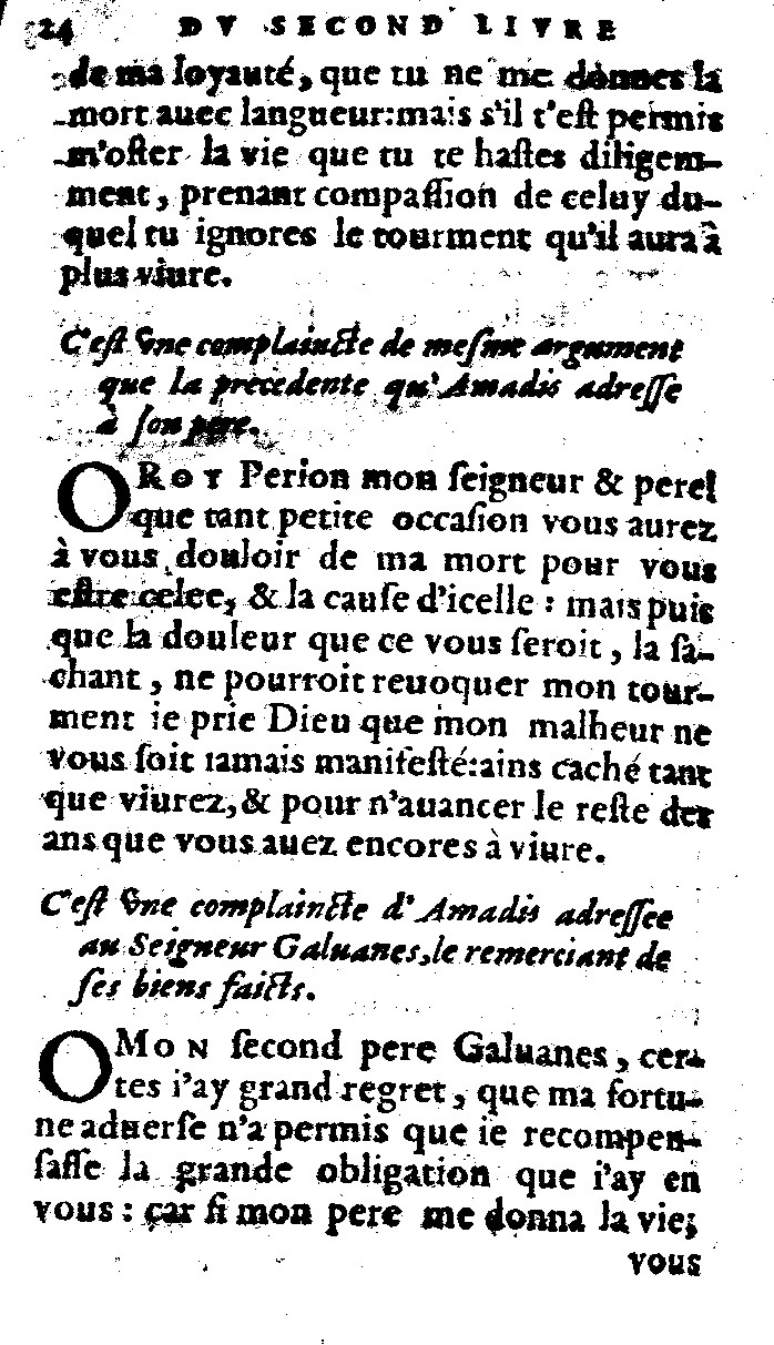 1562 - Jean d’Ogerolles et Gabriel Cotier - Trésor des Amadis - Lucerne