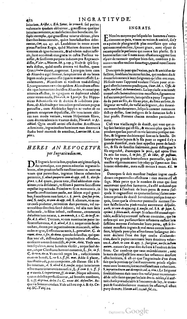 1629 - Veuve Nicolas Buon - Trésor du droit français (21754 T. 2) - BM Lyon