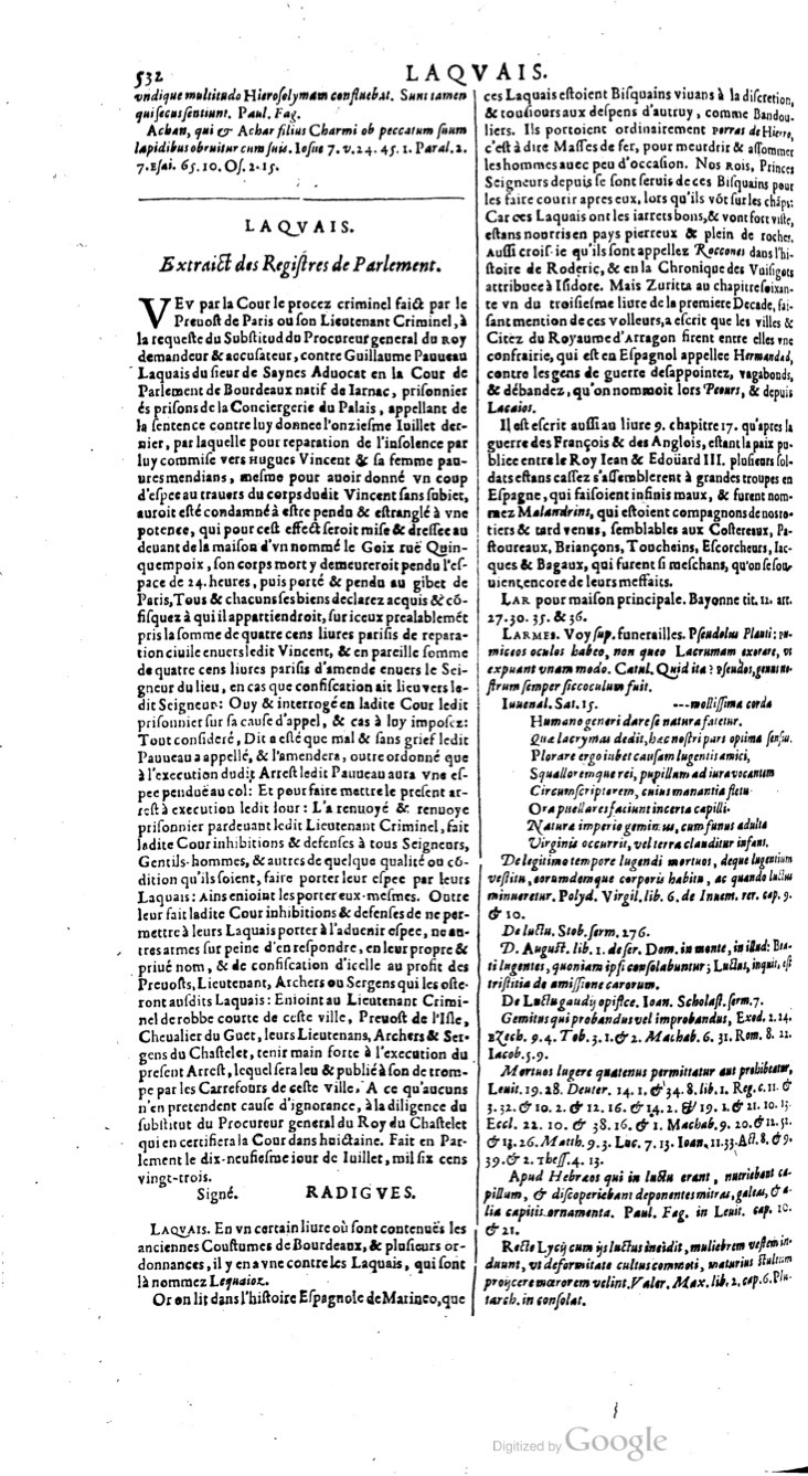 1629 - Veuve Nicolas Buon - Trésor du droit français (29620 T. 2) - BM Lyon