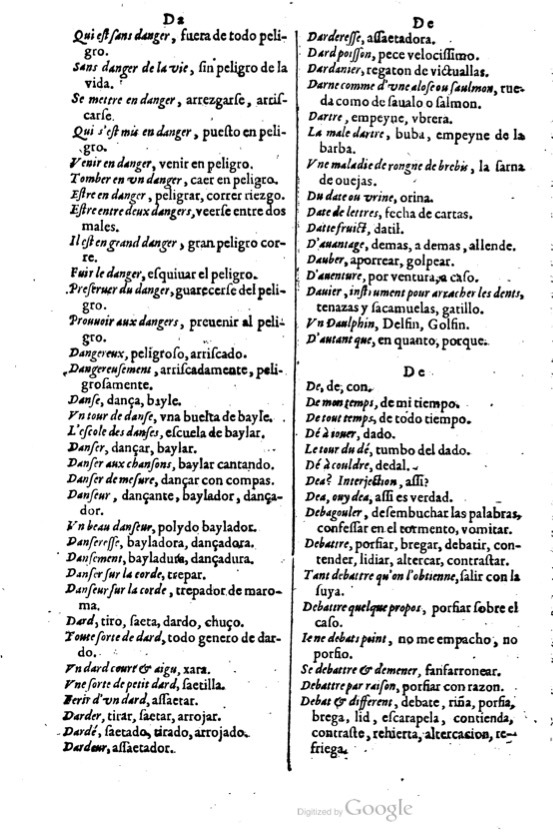 1621 - Adrian Tiffaine - Trésor des deux langues espagnole et française - BM Lyon