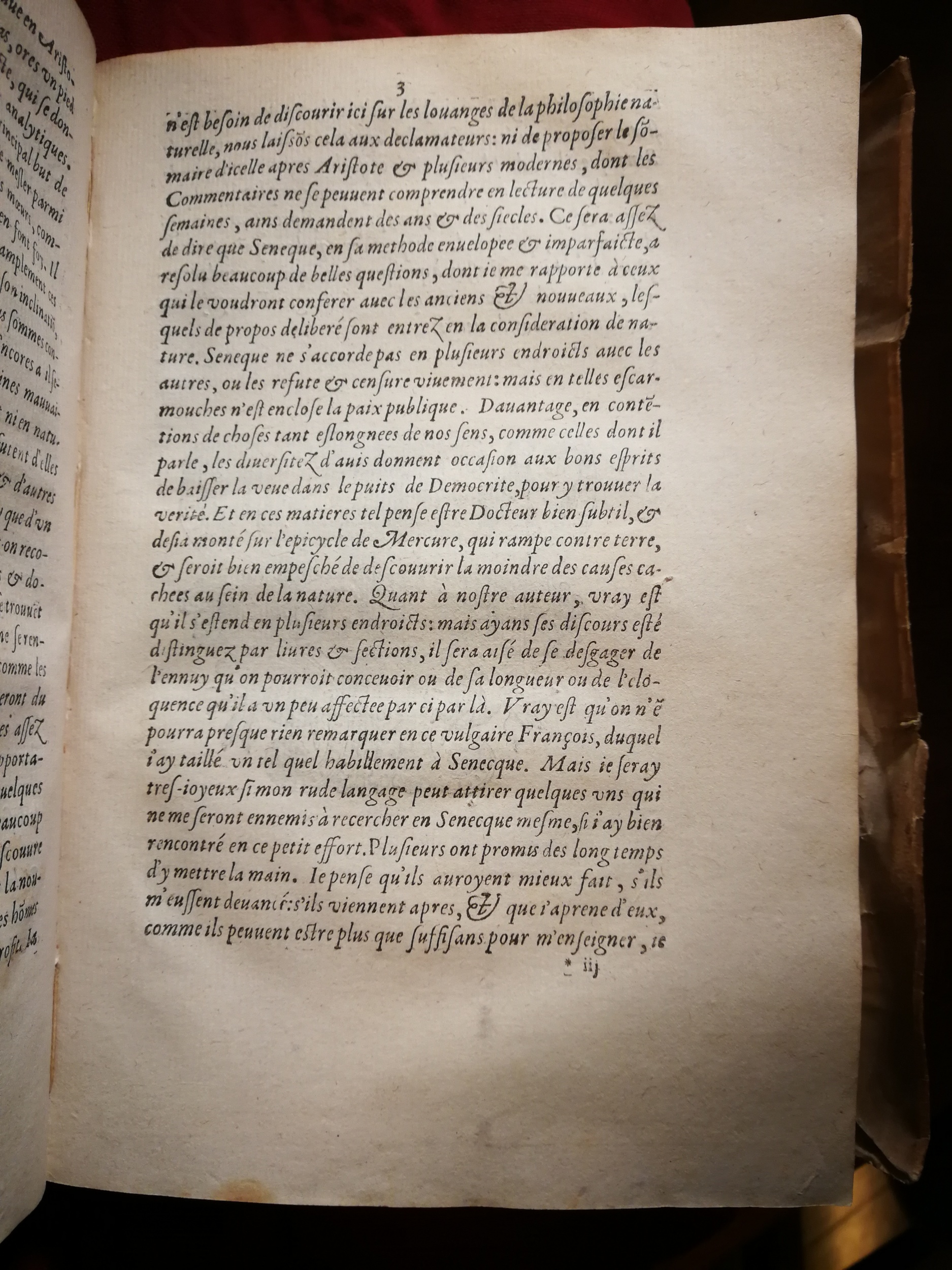 1595 - Jean Houzé - Œuvres morales et mêlées de Sénèque, Trésor de philosophie morale - T. 3 - BnF
