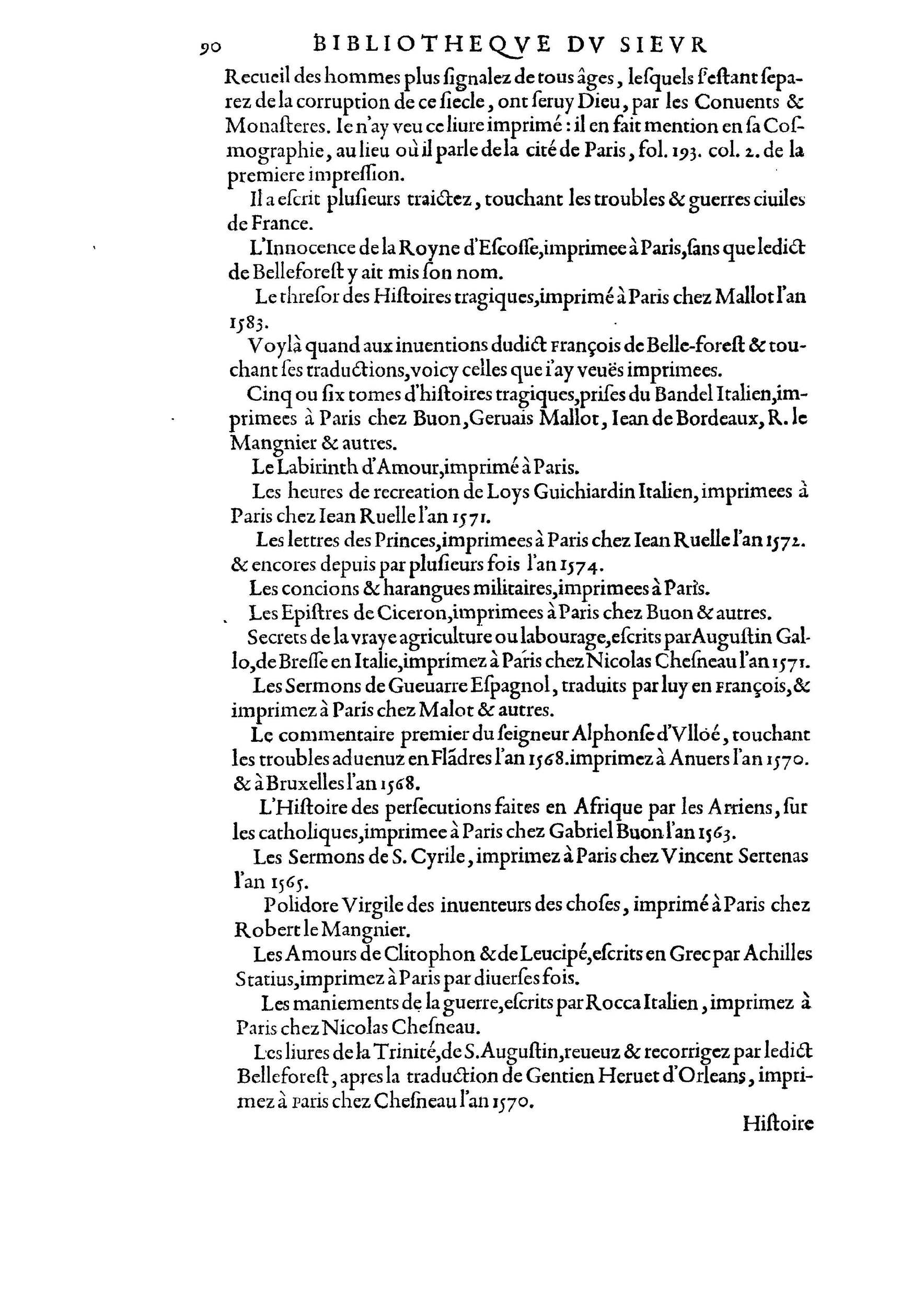 1584 - Abel L&#039;Angelier - Bibliothèques françaises - BnF