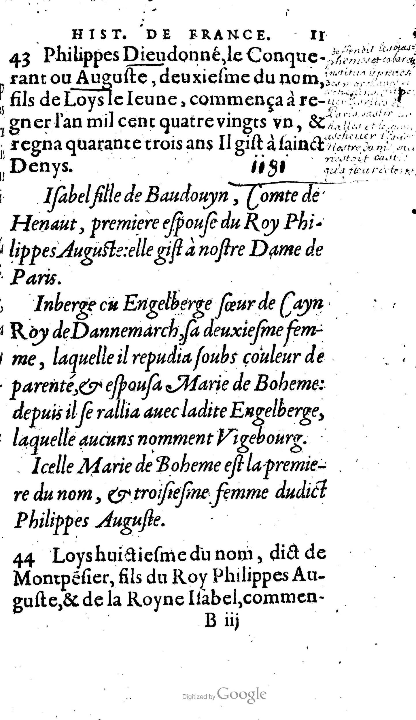 1604 - Galiot Corrozet - Trésor des histoires de France - BnF Arsenal