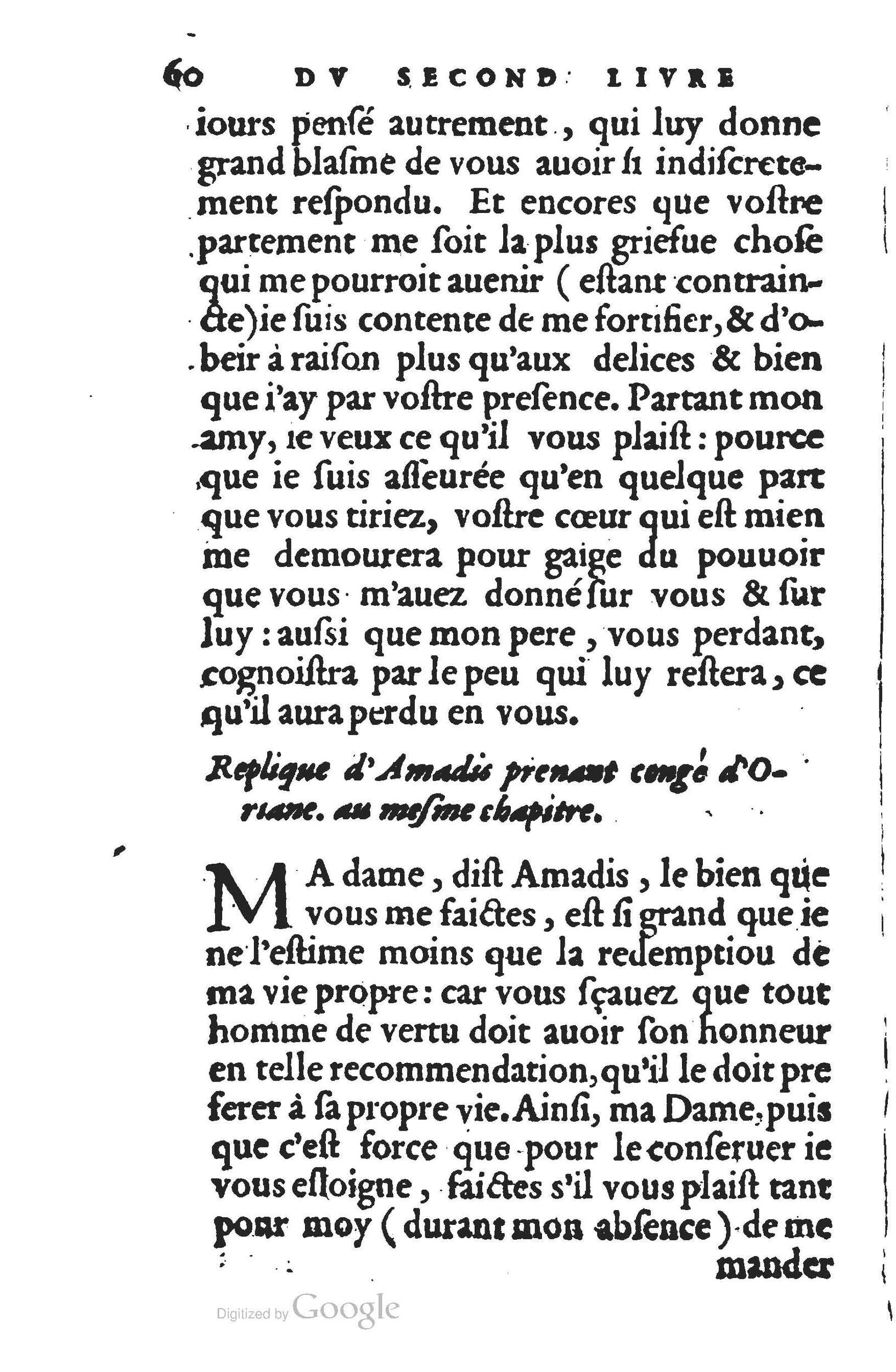 1560 - Jean d’Ogerolles et Gabriel Cotier Lyon - Trésor des Amadis - BSB Munich