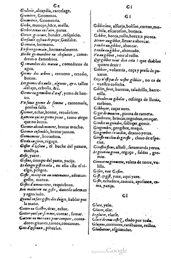1621 - Adrian Tiffaine - Trésor des deux langues espagnole et française - BM Lyon