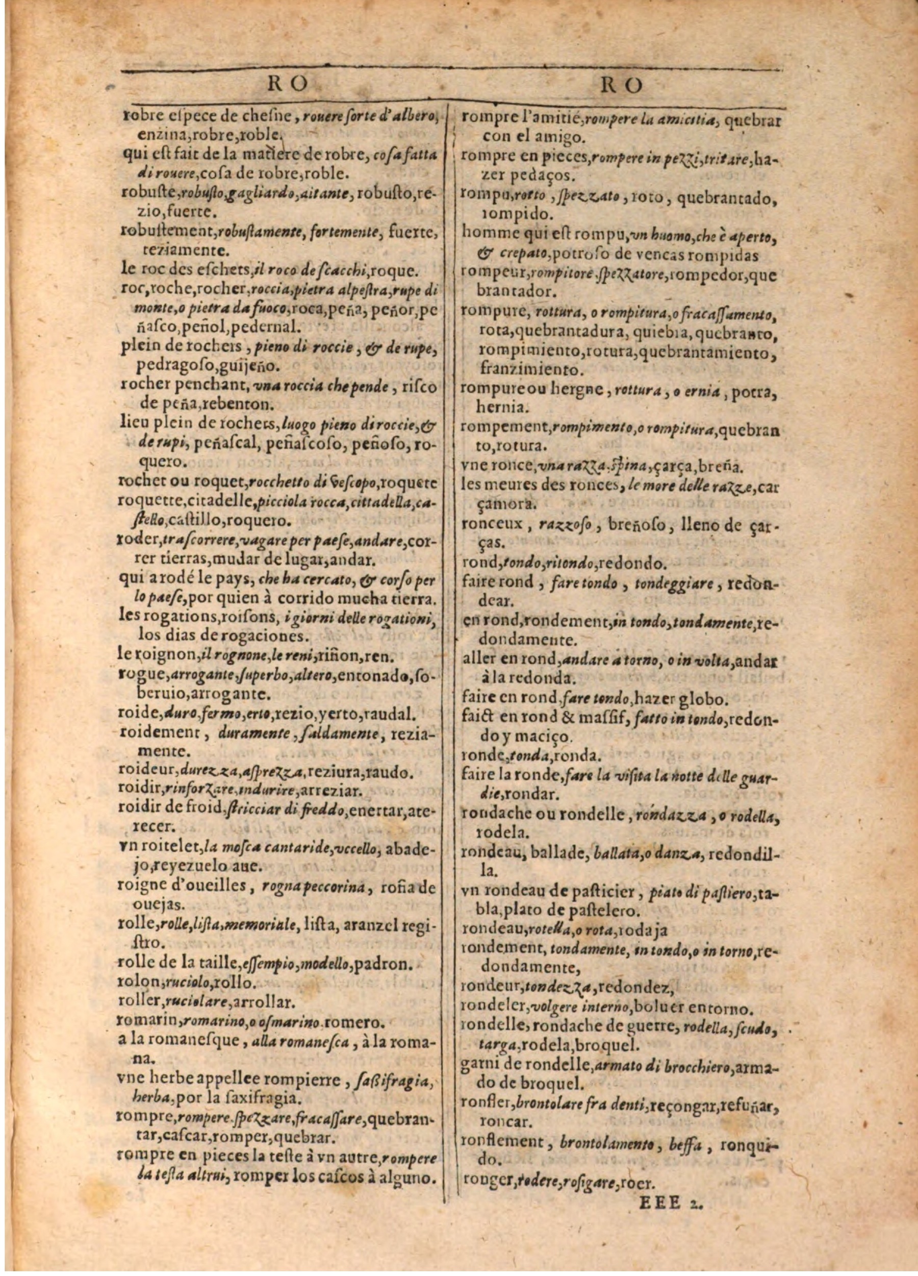 1609 - Philippe Albert et Alexandre Pernet - Trésor des trois langues française, italienne et espagnole (Seconde partie) - BSB Munich 1609 - Philippe Albert et Alexandre Pernet - Trésor des trois langues française, italienne et espagnole (Seconde partie) - BSB Munich