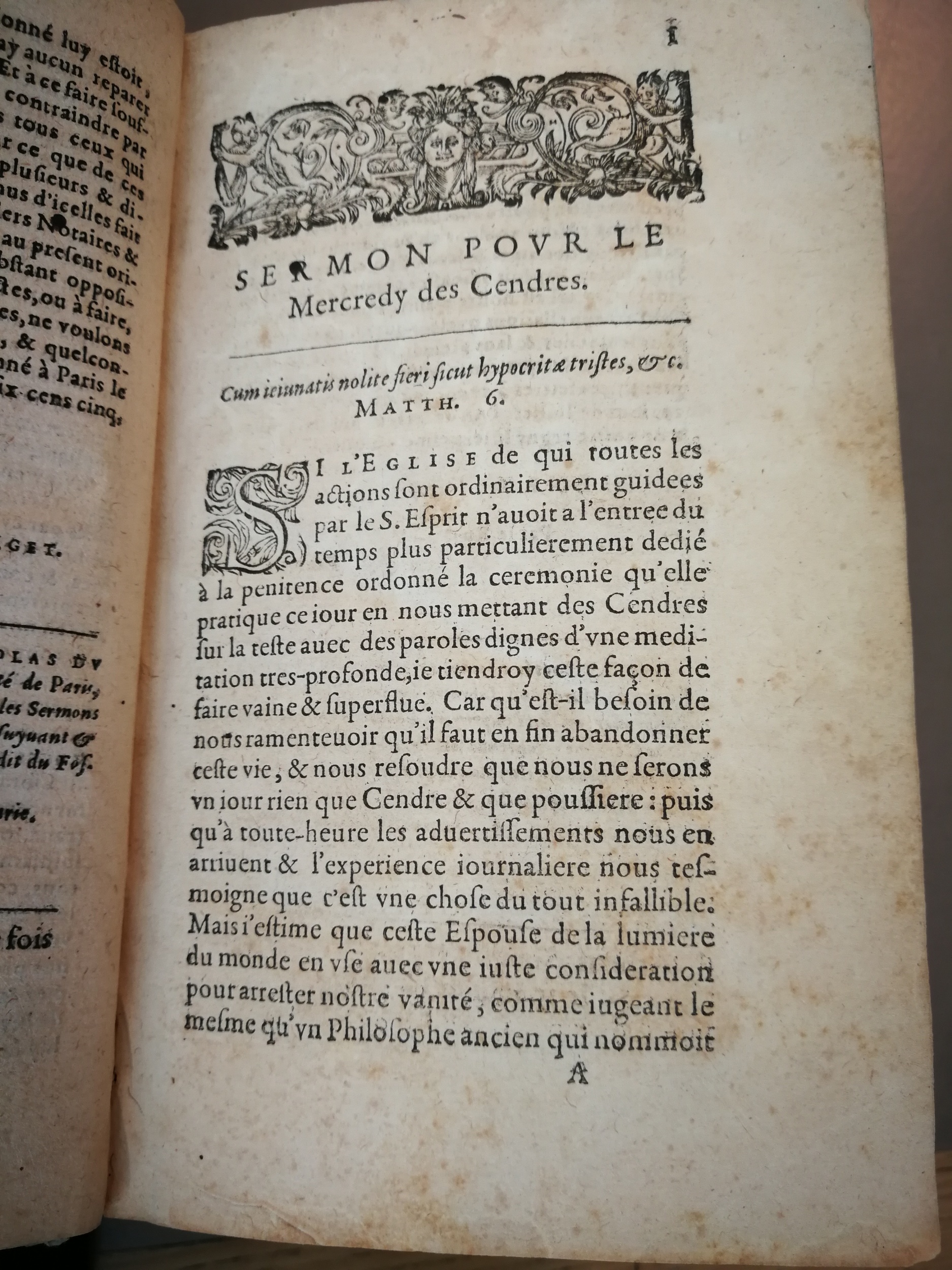 1607 - Nicolas Du Fossé - Trésor quadragésimal - BM Marseille