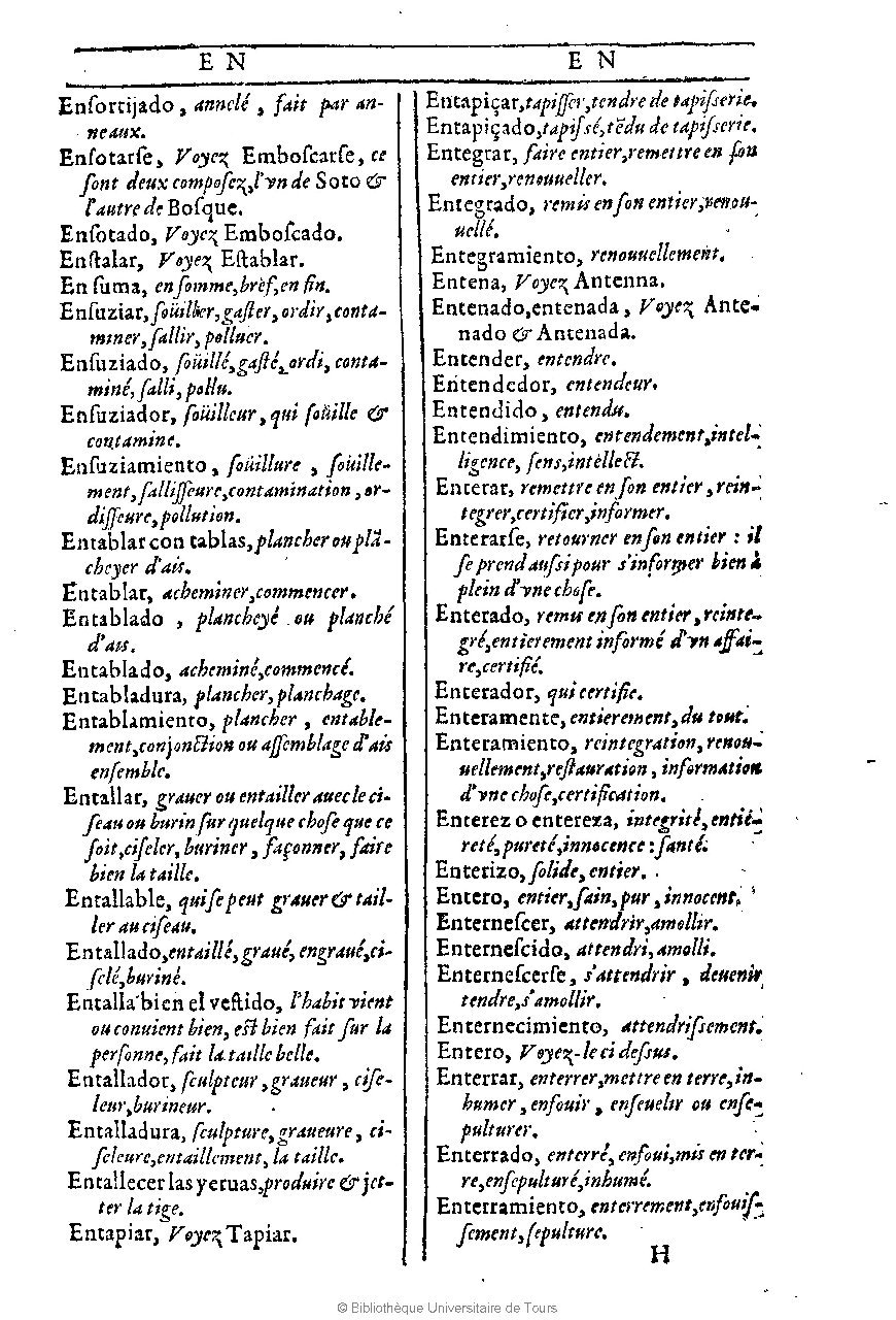 1607 - Marc Orry - Trésor des deux langues espagnole et française (Première et Seconde parties) - BU Tours