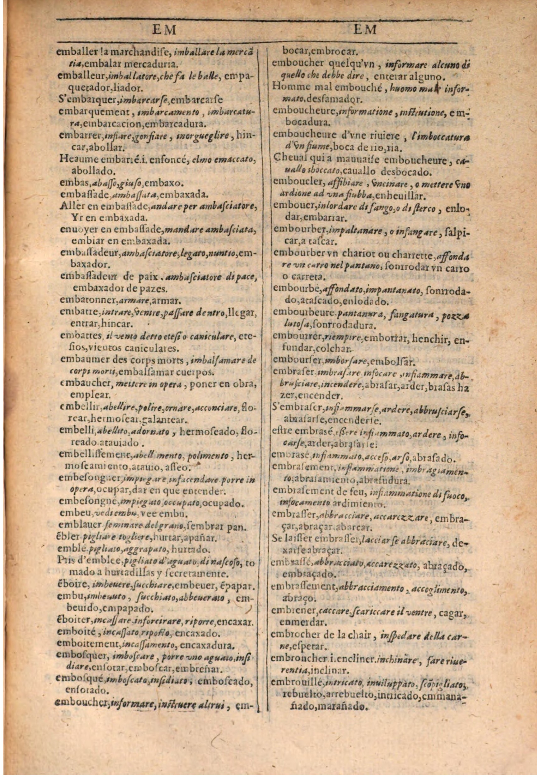 1609 - Philippe Albert et Alexandre Pernet - Trésor des trois langues française, italienne et espagnole (Seconde partie) - BSB Munich 1609 - Philippe Albert et Alexandre Pernet - Trésor des trois langues française, italienne et espagnole (Seconde partie) - BSB Munich
