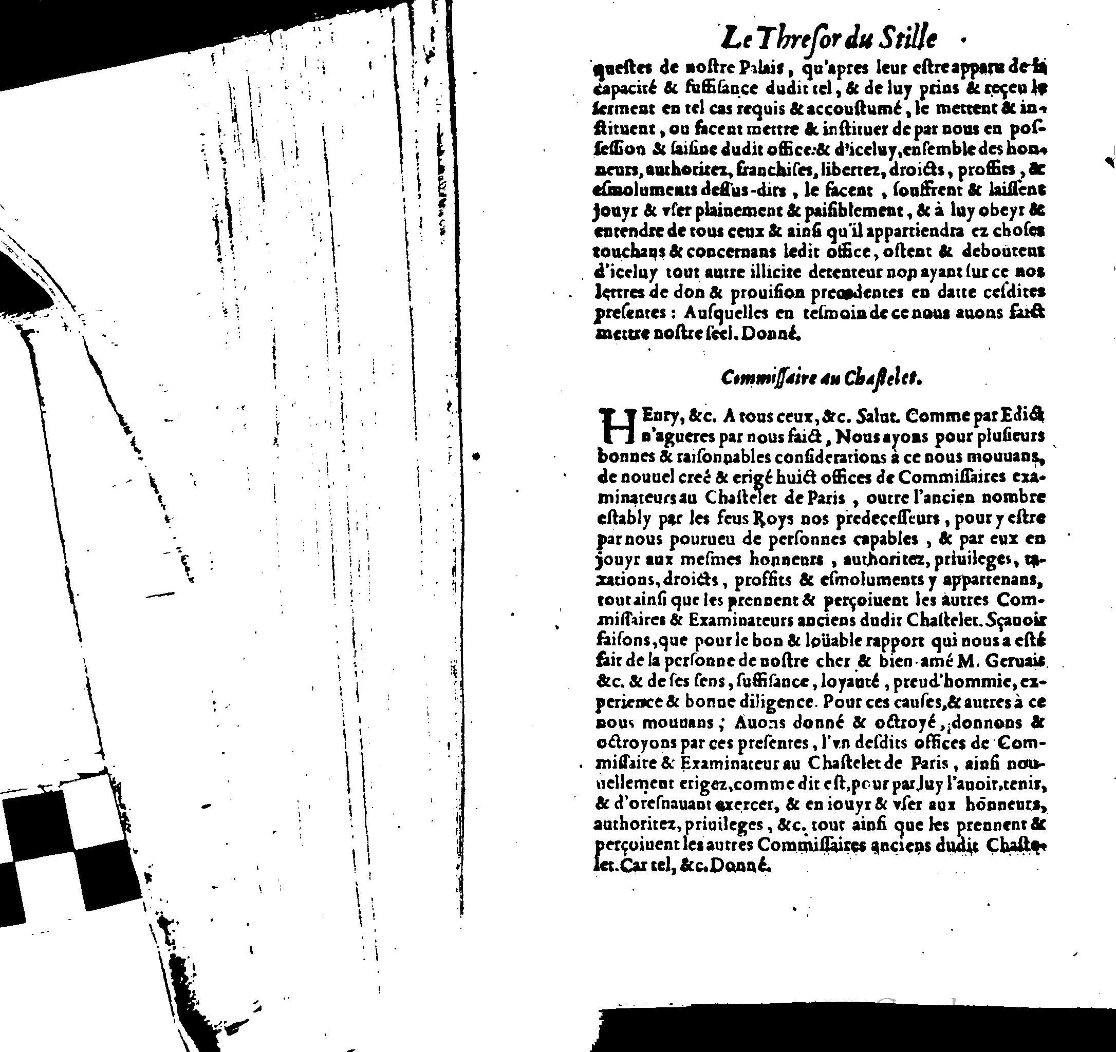 1614 - Jean Richer - Trésor du nouveau style et protocole de la chancellerie de France - BSB Munich