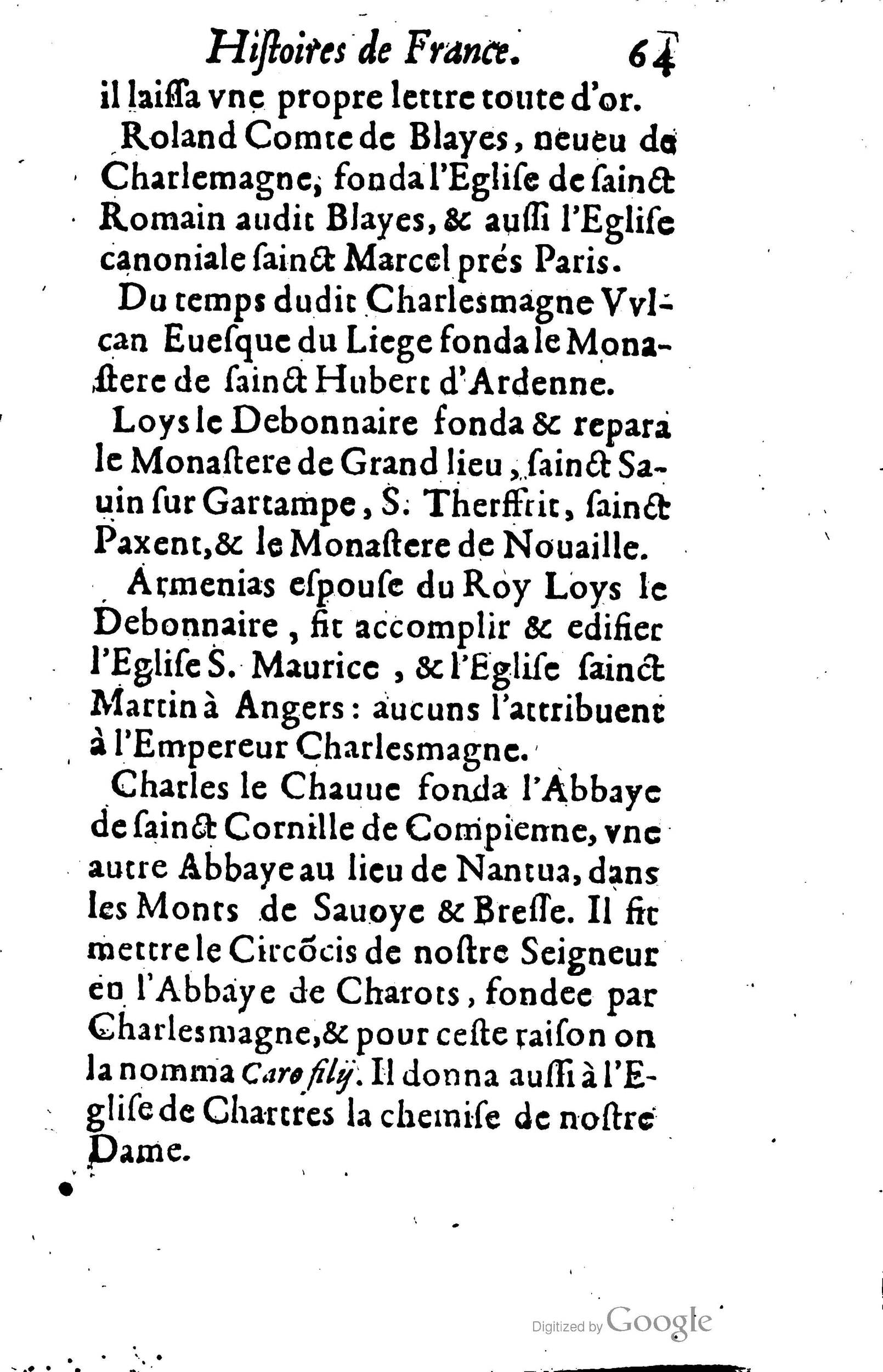 1619 - Jean Corrozet - Trésor des histoires de France - BSB Munich