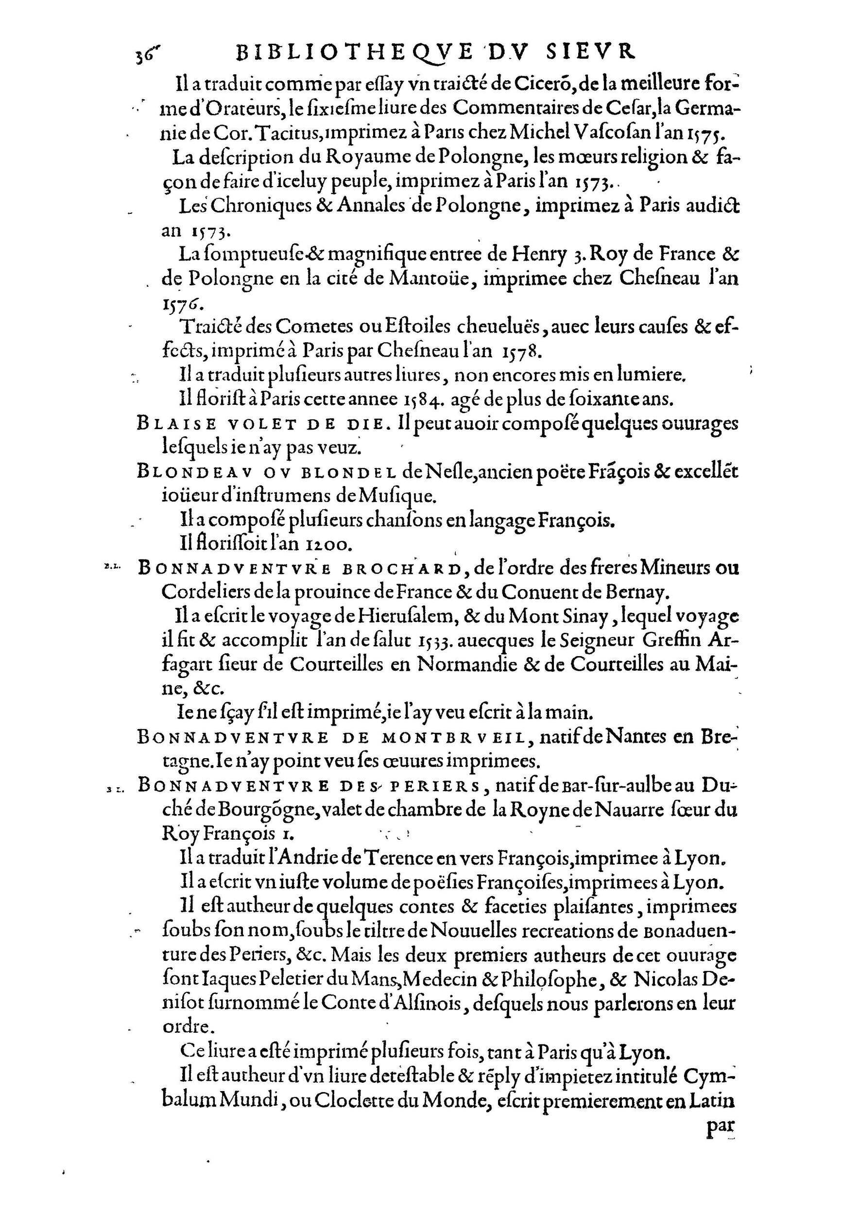 1584 - Abel L&#039;Angelier - Bibliothèques françaises - BnF