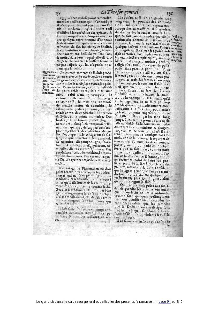 1609 - Étienne Gamonet - Grand dispensaire ou Trésor général et particulier des préservatifs - BIU Santé