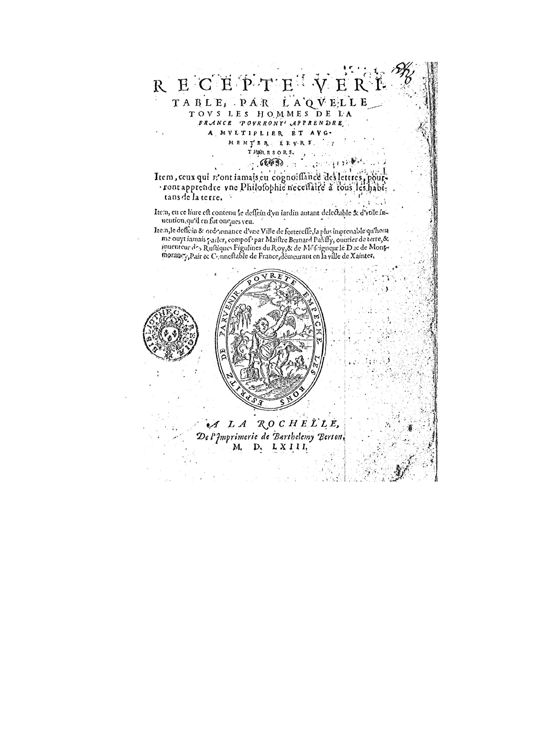 1563 - Barthélemy Barton - Recette véritable pour multiplier et augmenter trésors - BU Madrid 1563 - Barthélemy Barton - Recette véritable pour multiplier et augmenter trésors - BU Madrid