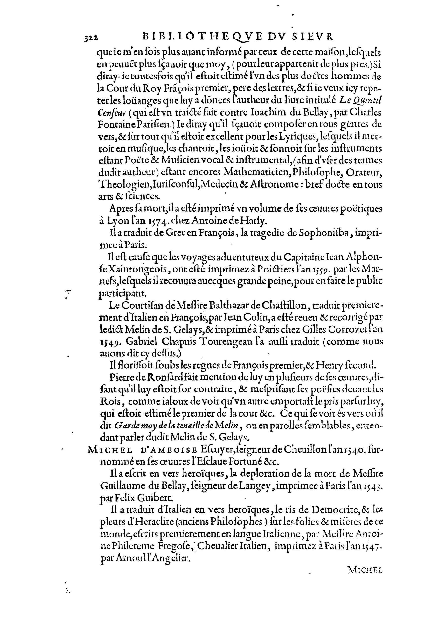 1584 - Abel L&#039;Angelier - Bibliothèques françaises - BnF