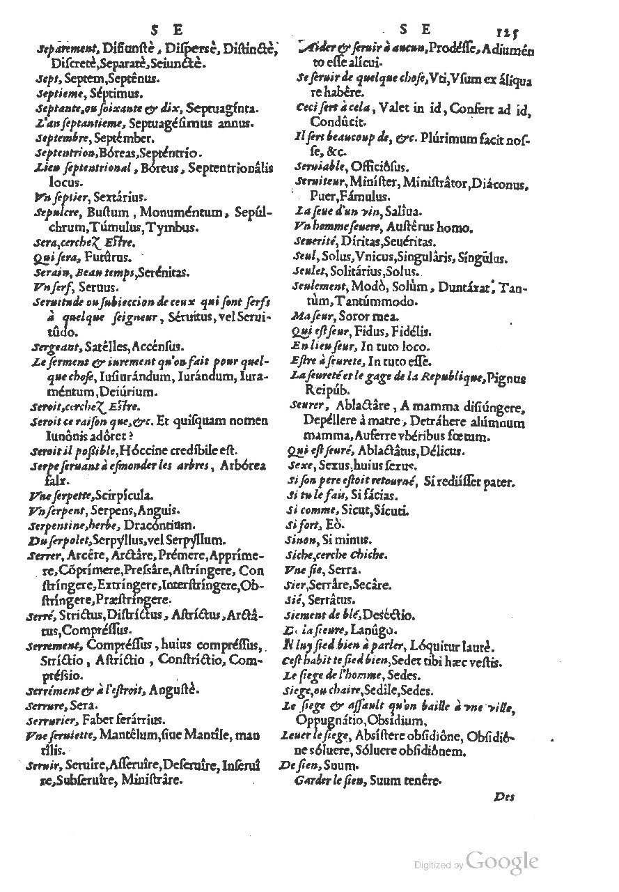 1558 - Guillaume Rouillé - Trésor des mots et traits français - BSB Munich