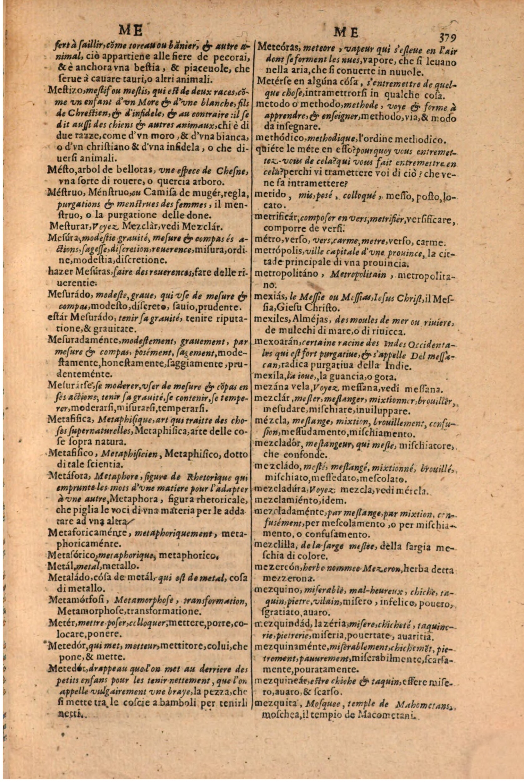 1606 - Samuel Crespin - Thresor des trois langues, francoise, italiene et espagnolle - BSB Munich