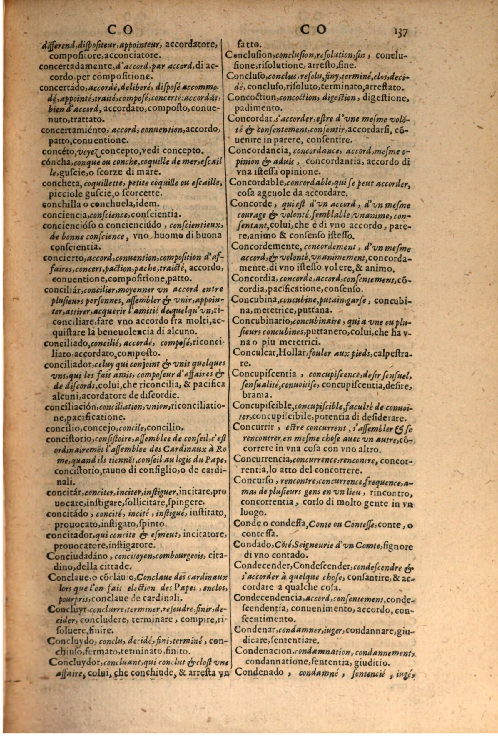 1606 - Samuel Crespin - Thresor des trois langues, francoise, italiene et espagnolle - BSB Munich